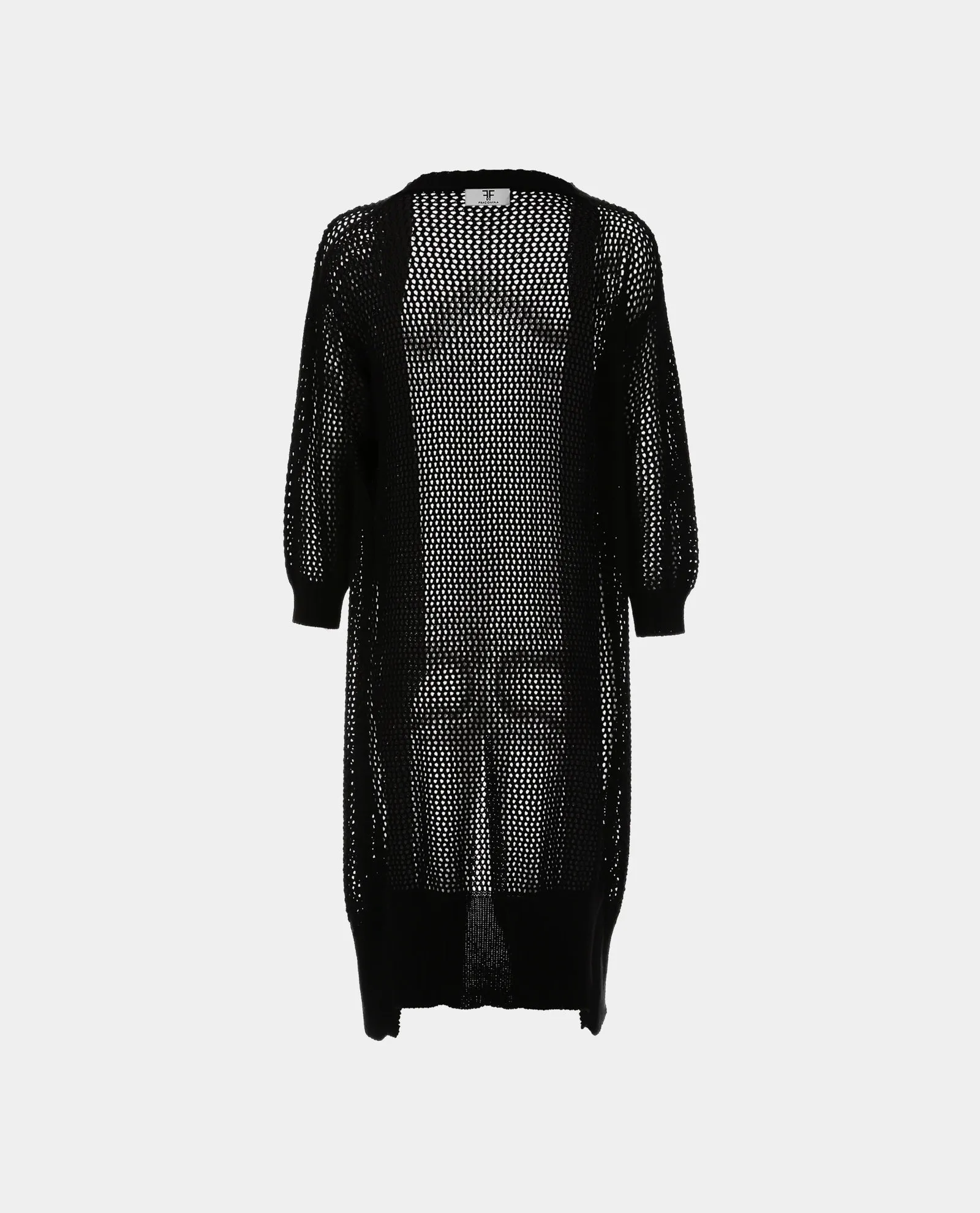 Cardigan lungo Fracomina regular fit con punto rete
