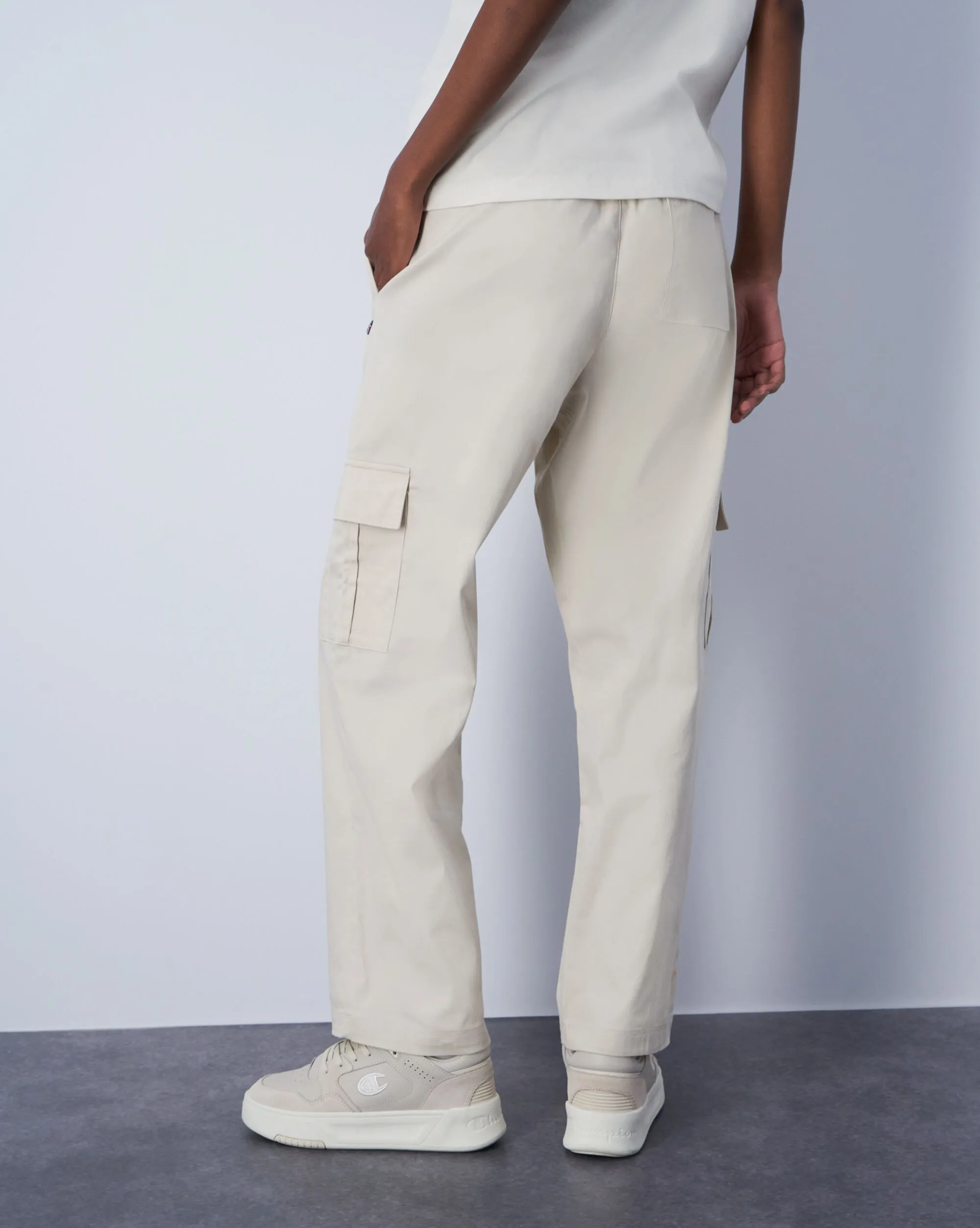 Champion Pantaloni Cargo Con C Logo Patch Grigio Donna