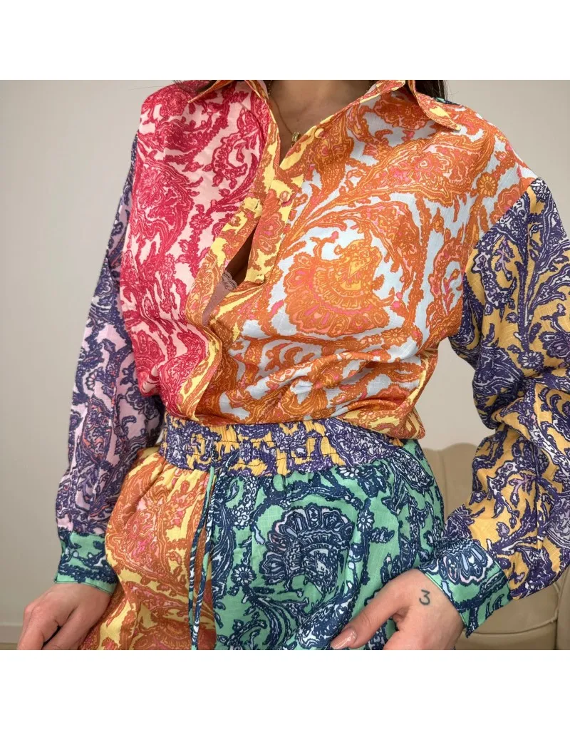 CO ORD SET SPLICED PAISLEY