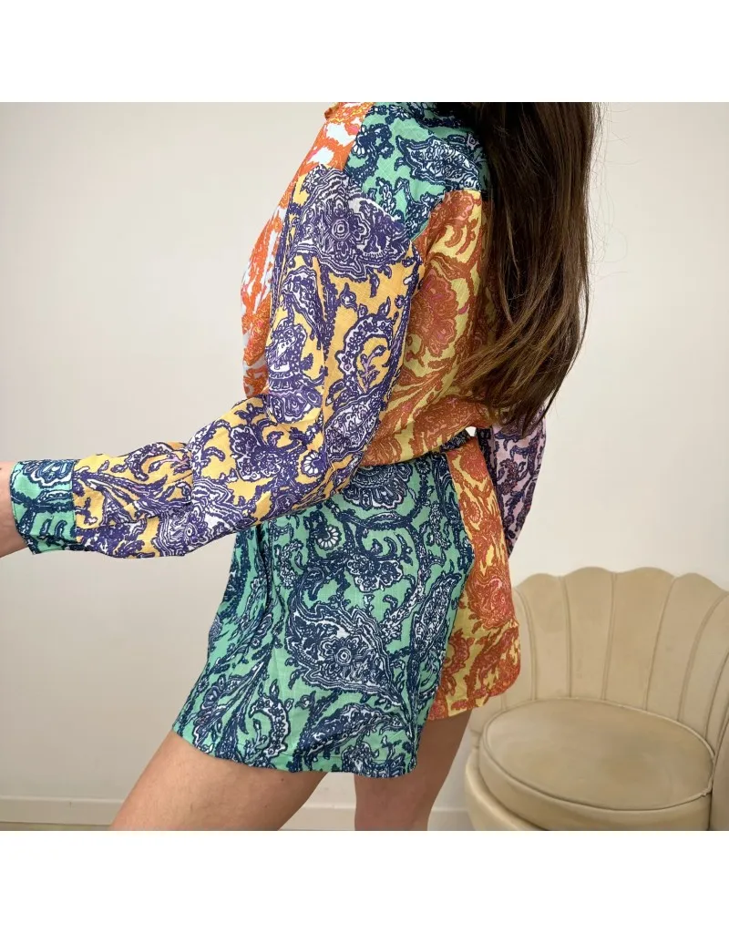 CO ORD SET SPLICED PAISLEY