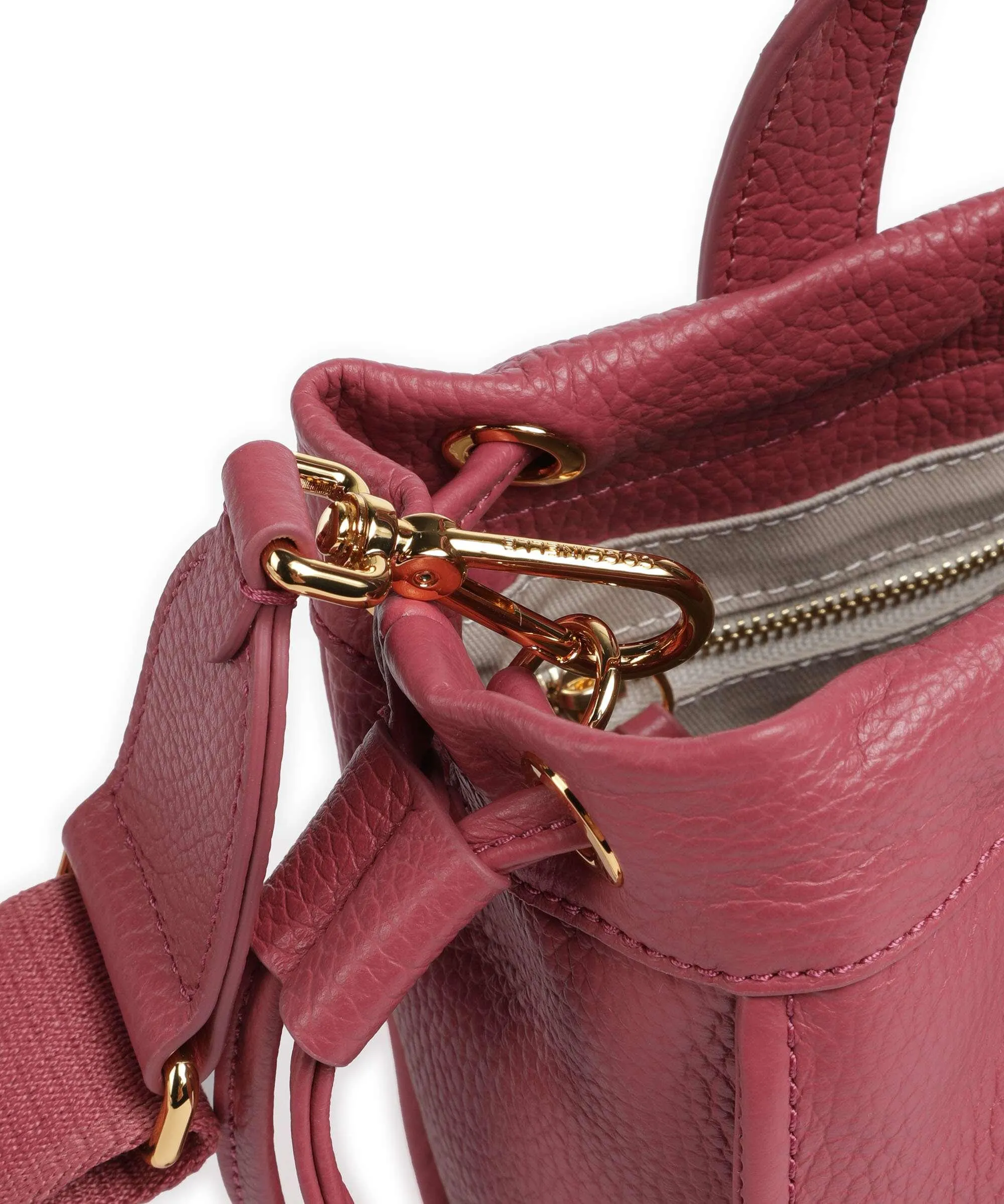  Coccinelle Signature 2Day Borsa a mano pelle granulata rosa antico  