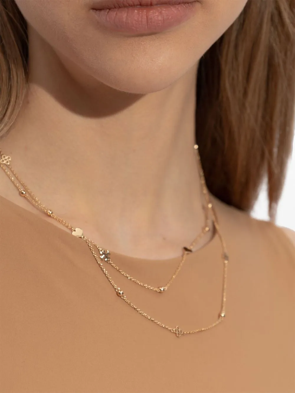 Collana con logo in oro Tory Burch - donna