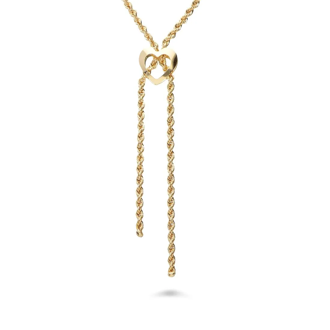 Collana in oro giallo con pendente cuore