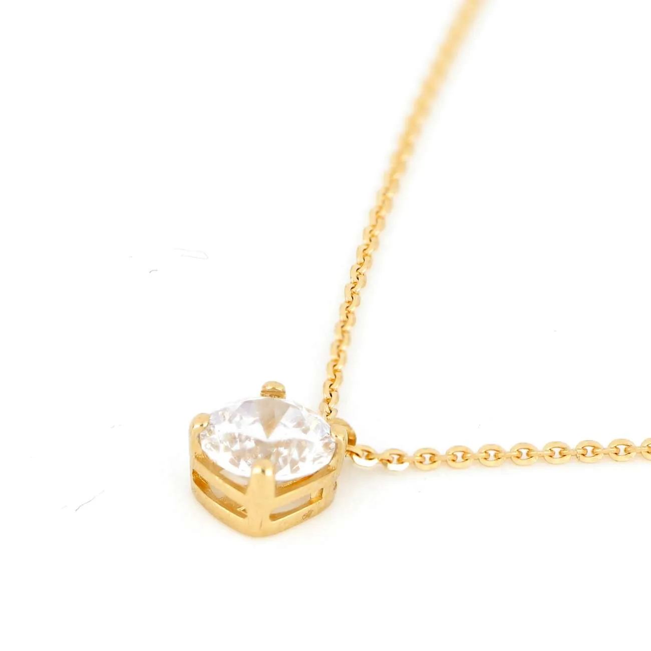 Collana punto luce in oro giallo e zircone DZ-COLL-0210