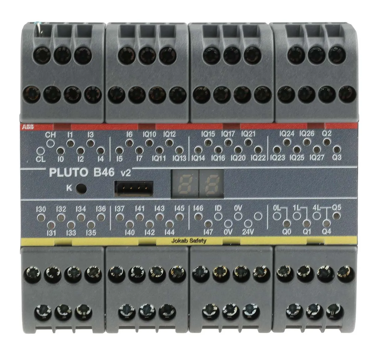 Controller di sicurezza ABB 2TLA, 46 I/O, Pluto, 24 ingressi, 6 uscite, 24 V c.c.