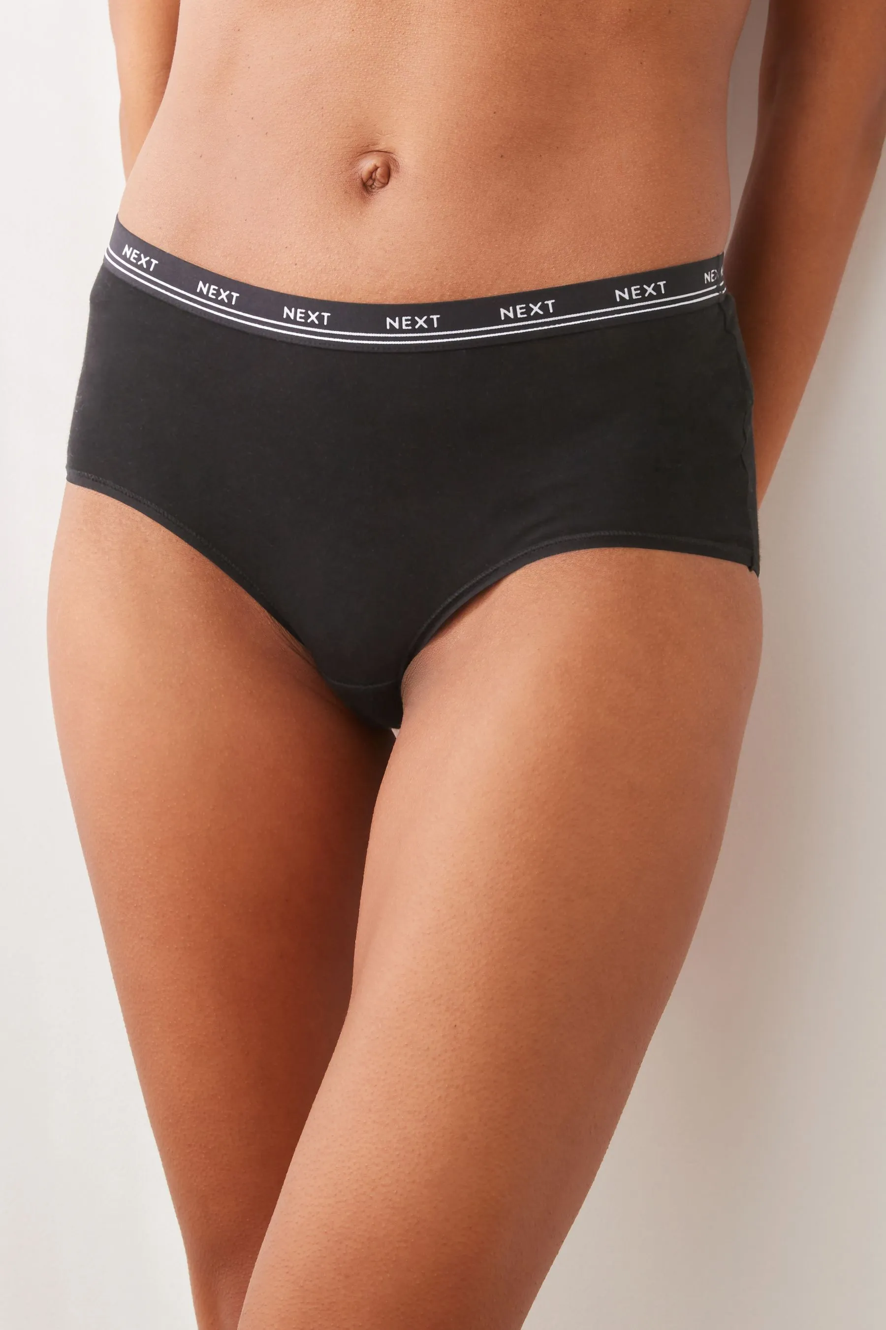 Cotton Rich Logo Knickers 4 Pack    