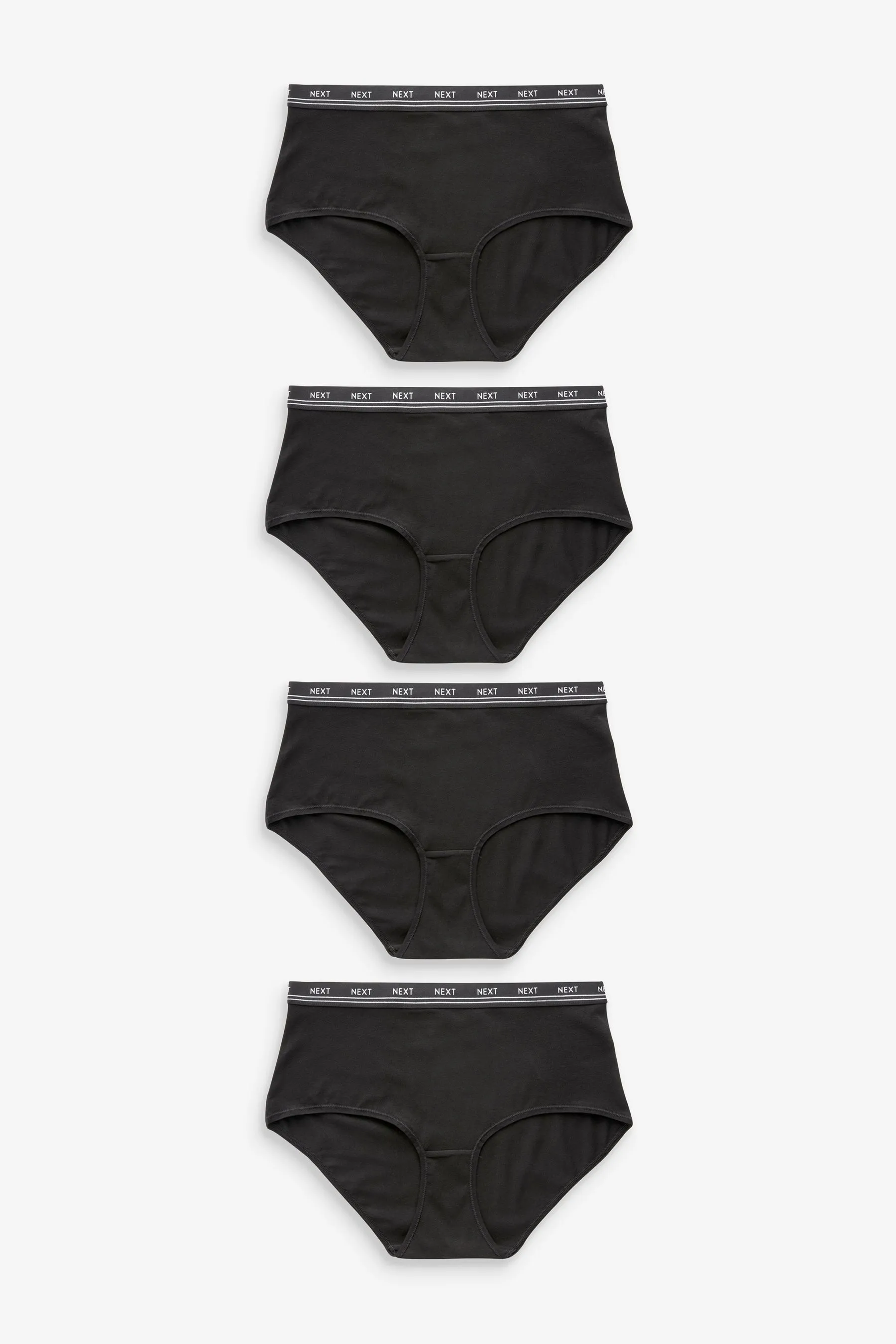 Cotton Rich Logo Knickers 4 Pack    