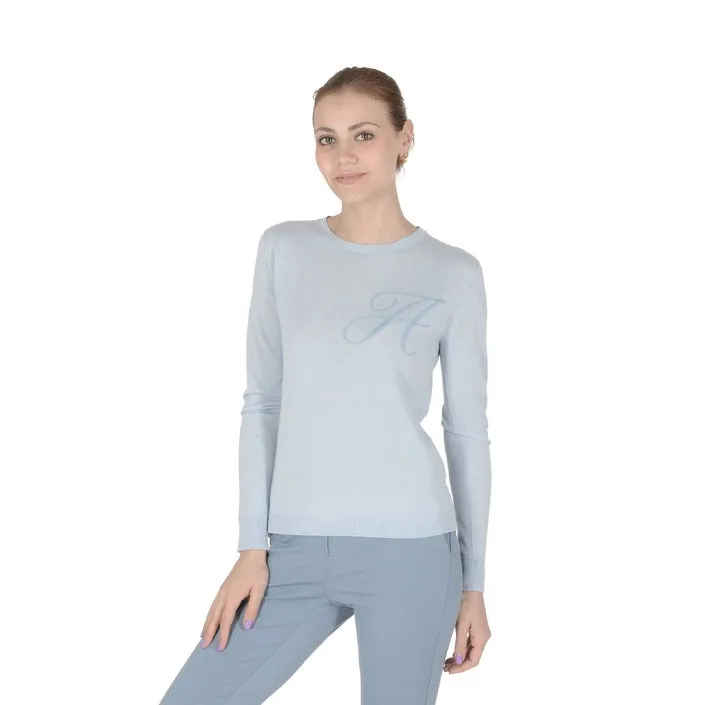 Crown of Edinburgh Cashmere maglia azzurro 
