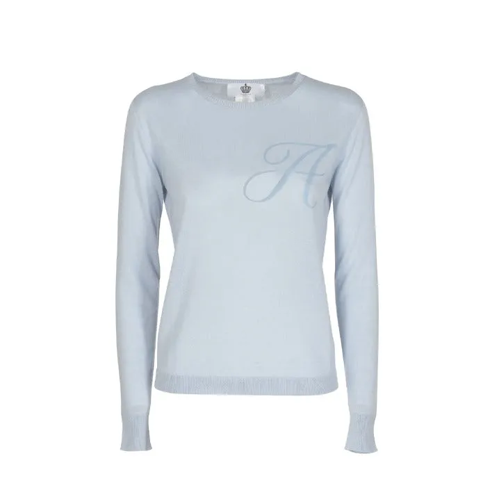 Crown of Edinburgh Cashmere maglia azzurro 