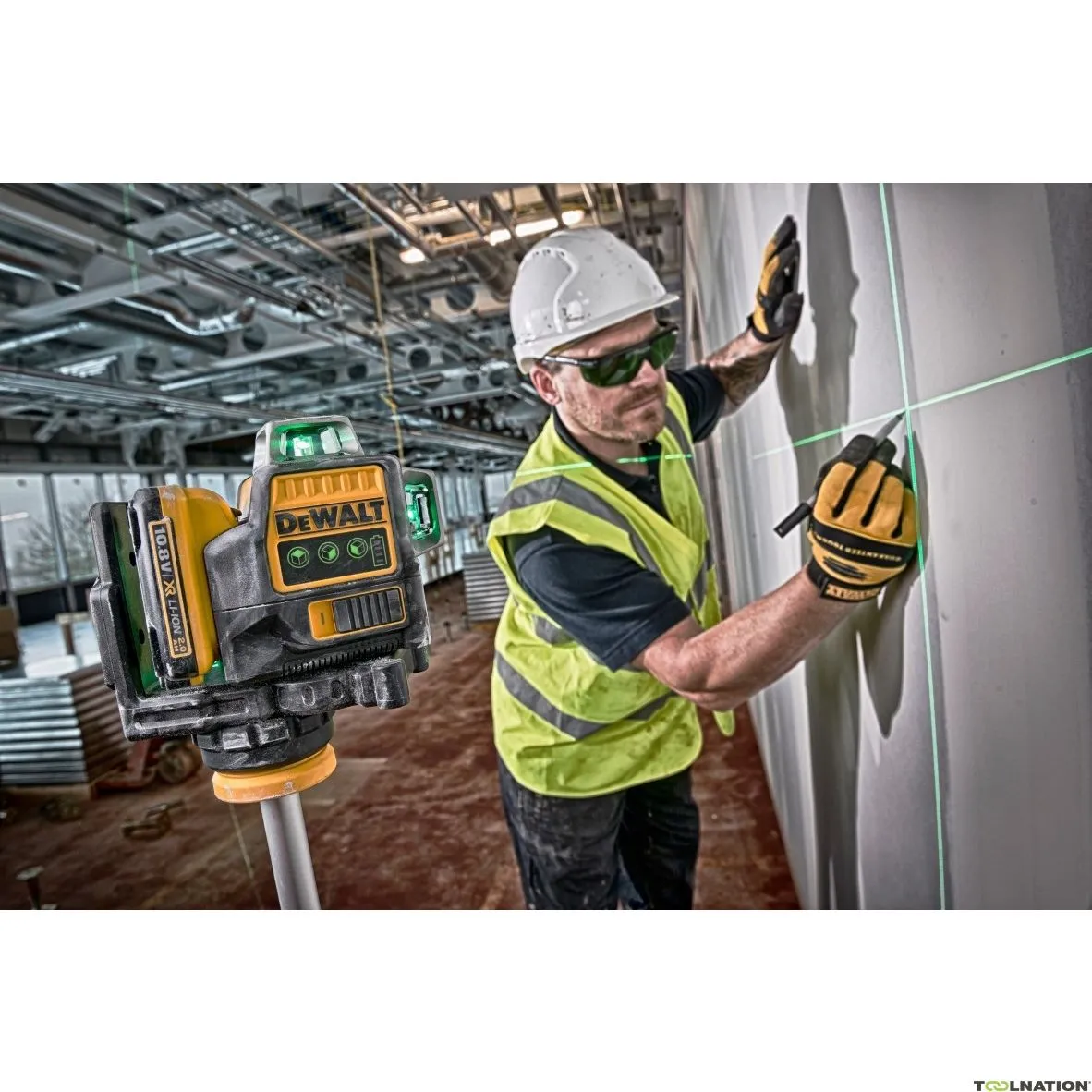 DeWalt DCE0811D1R-QW DCE0811D1R Laser autolivellante a linee incrociate a 360 gradi a raggio rosso 10,8V 2,0Ah Li-Ion