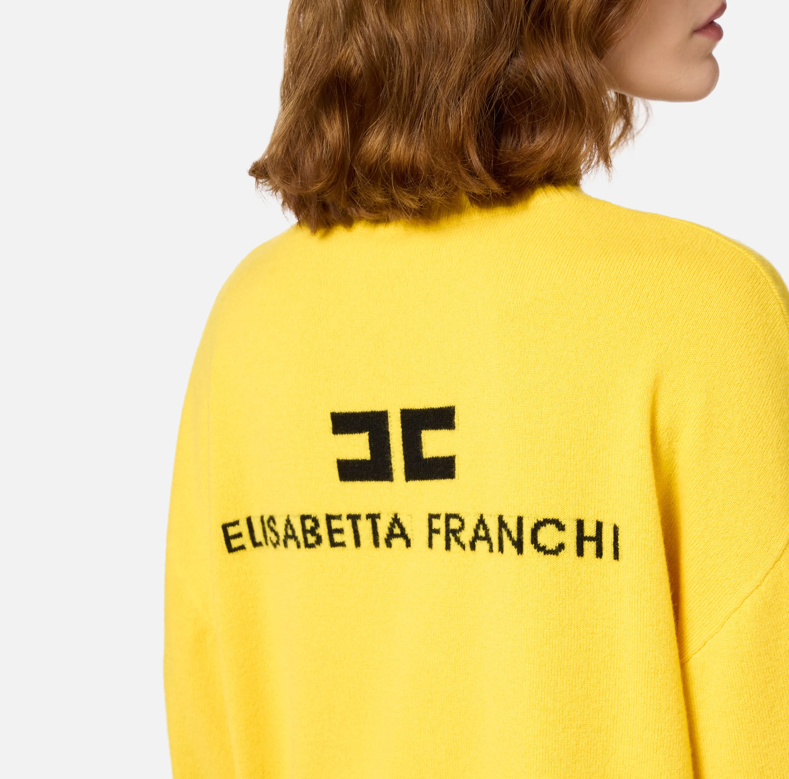 Dolcevita in misto cashmere con logo