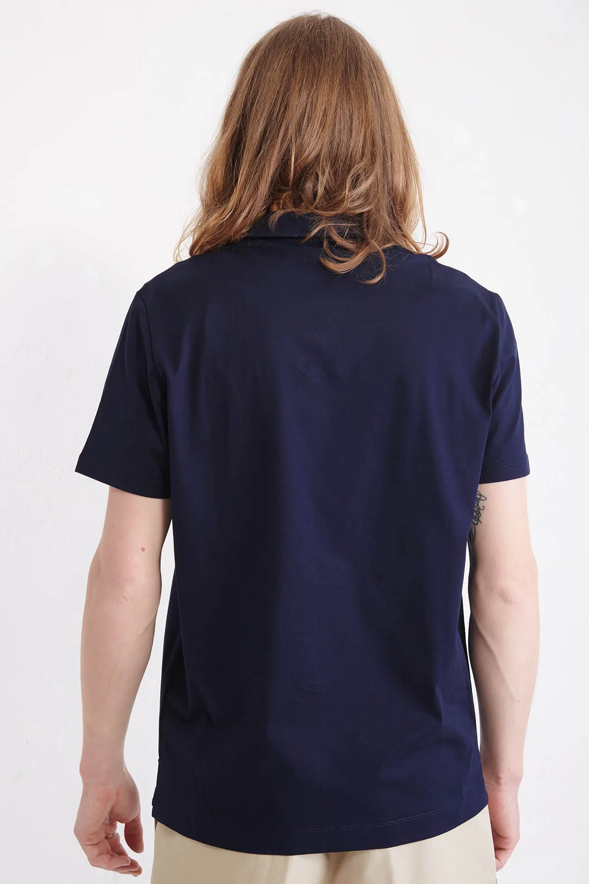 Dondup Polo regular in jersey blu