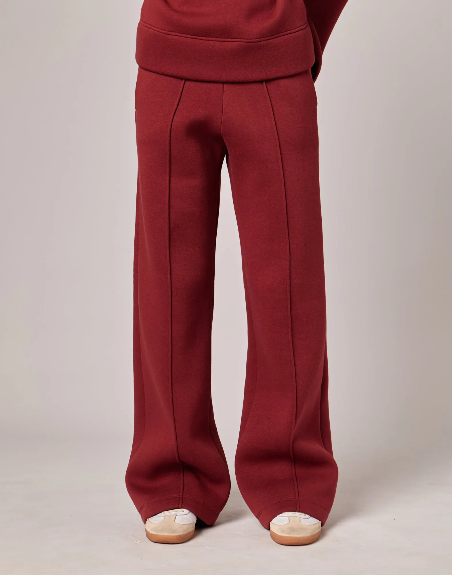DOUUOD Pantaloni Lunghi in Felpa Soft Light Bordeaux