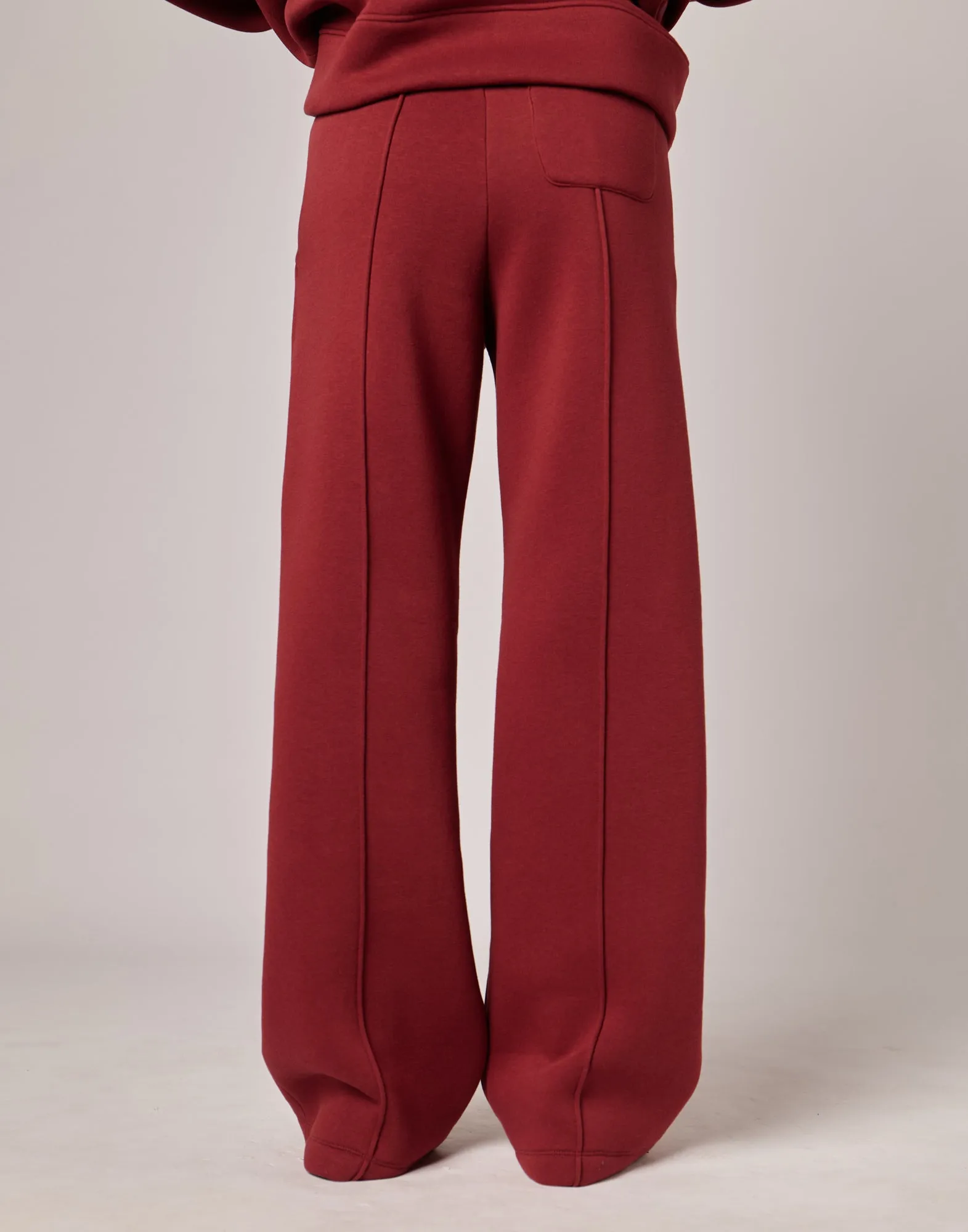 DOUUOD Pantaloni Lunghi in Felpa Soft Light Bordeaux