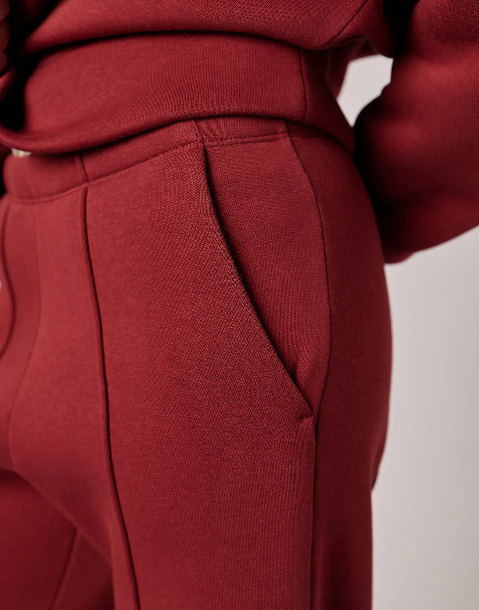 DOUUOD Pantaloni Lunghi in Felpa Soft Light Bordeaux