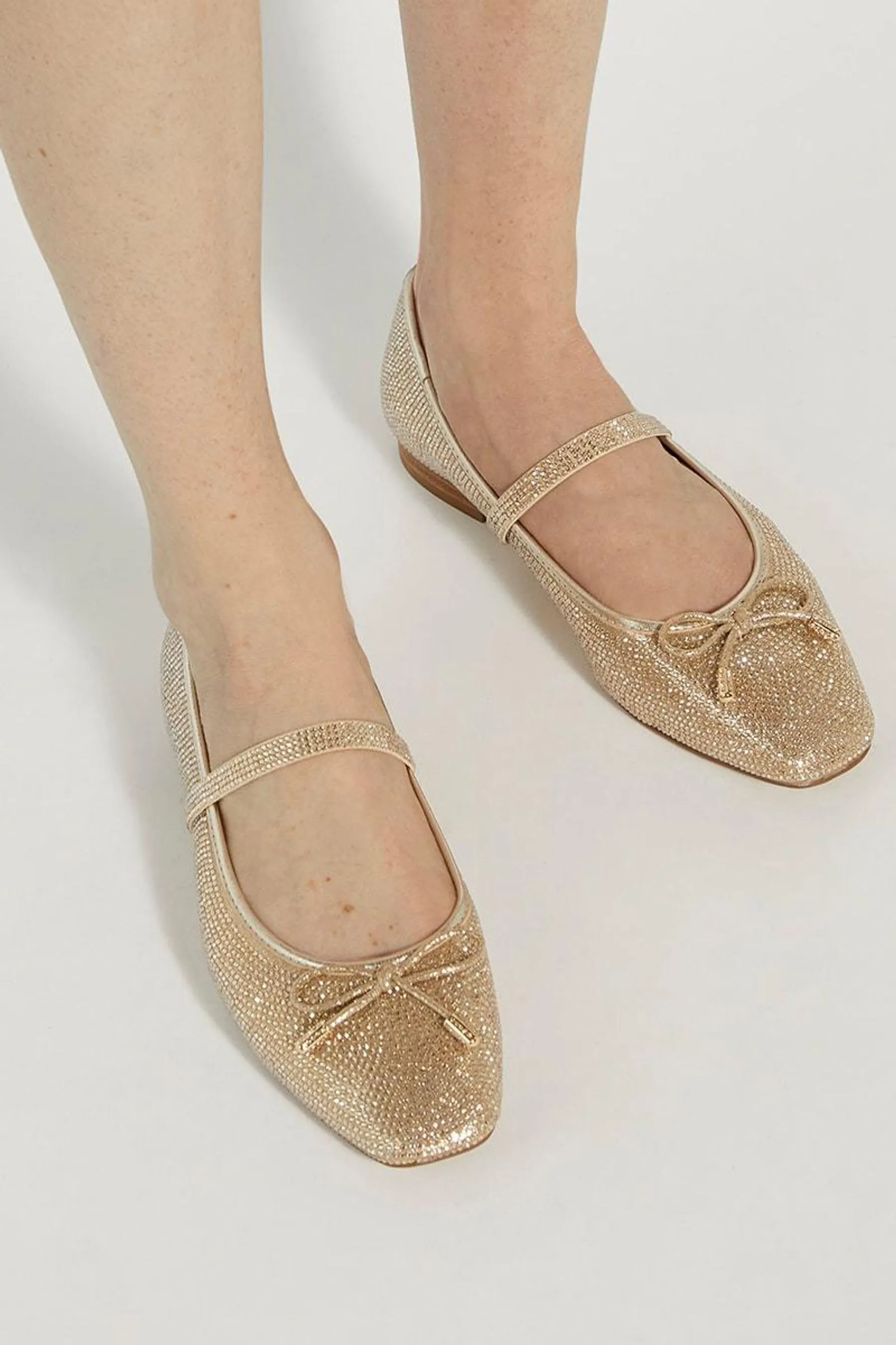 Dune London - Holly - Scarpe basse a ballerina Mary Jane decorata