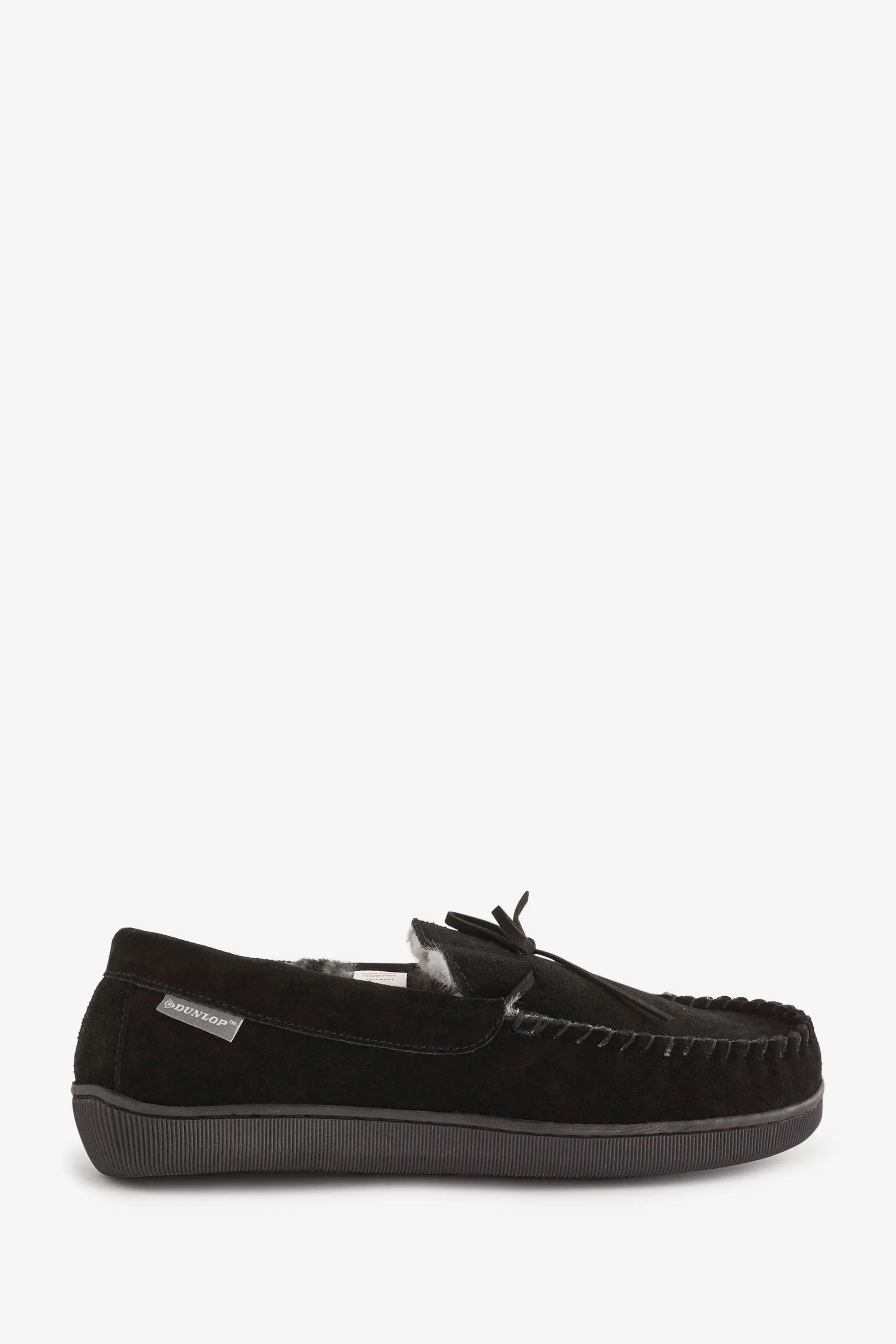 Dunlop Uomo - Pantofole a mocassino in vero camoscio