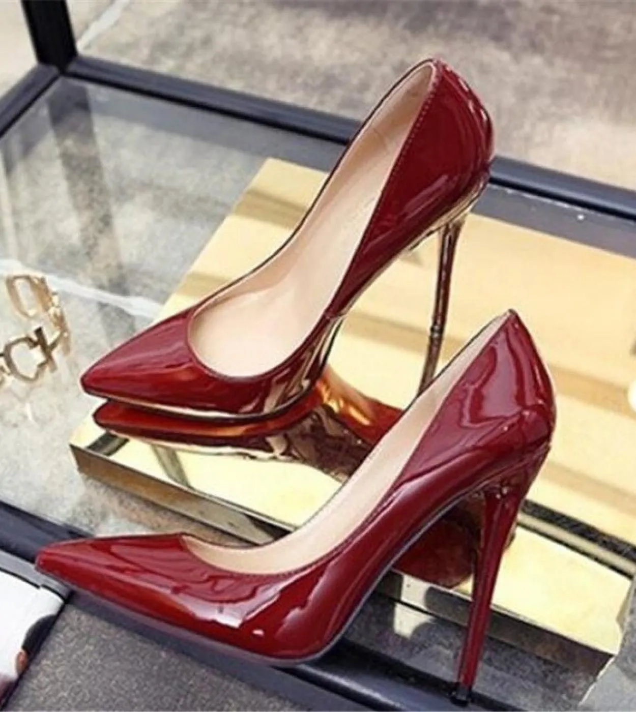 Décolleté da donna Scarpe con tacco alto Donna Stiletto Punta a punta Scarpe da festa femminili Office Lady Wedding Party Plus S
