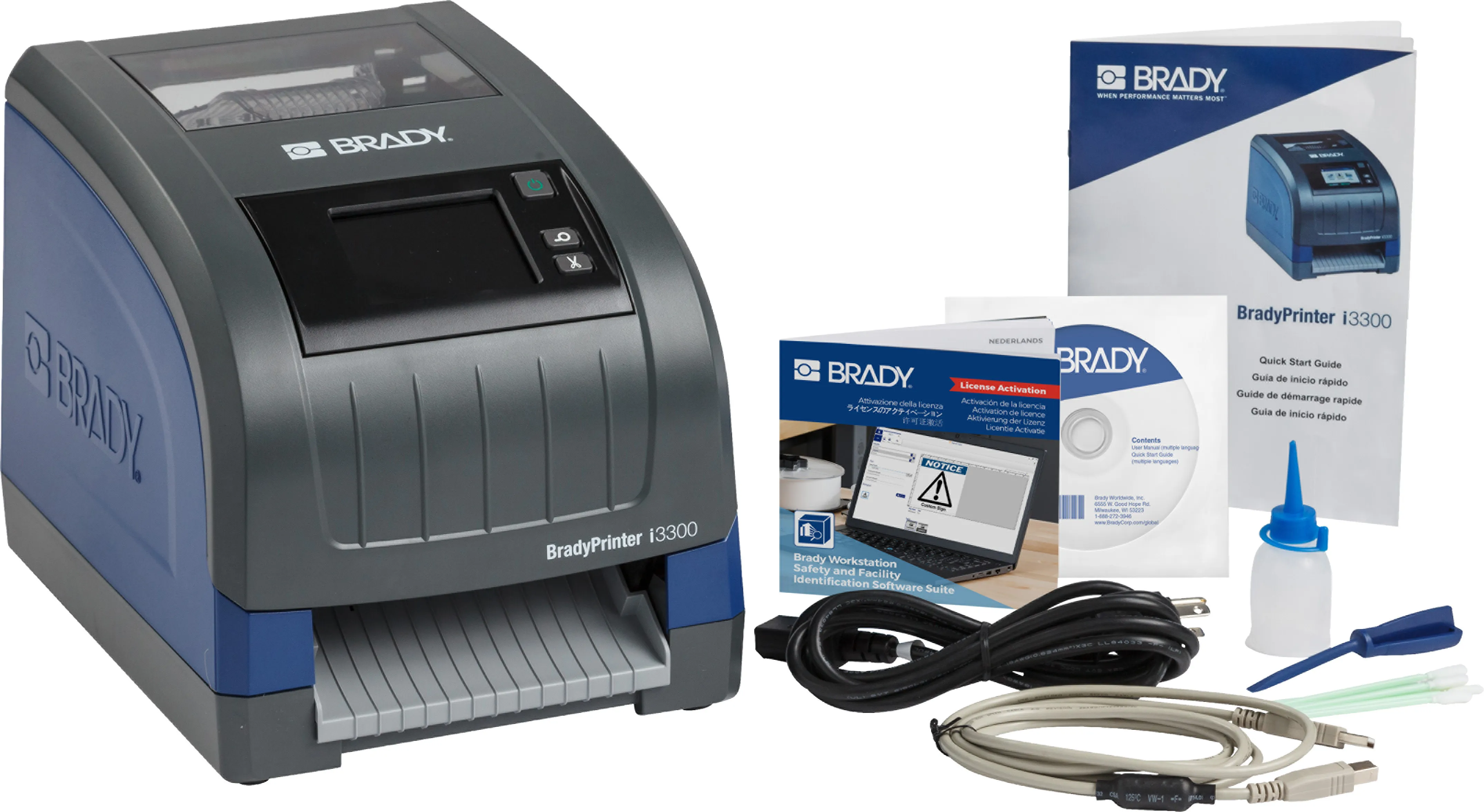 Etichettatrice Brady I3300-300-C-UK-W-SFIDS, largh. 108mm max, Wireless, spina tipo G - UK