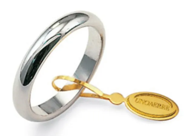 Fede Nuziale Unoaerre Classica stretta da 5 grammi oro bianco 18kt