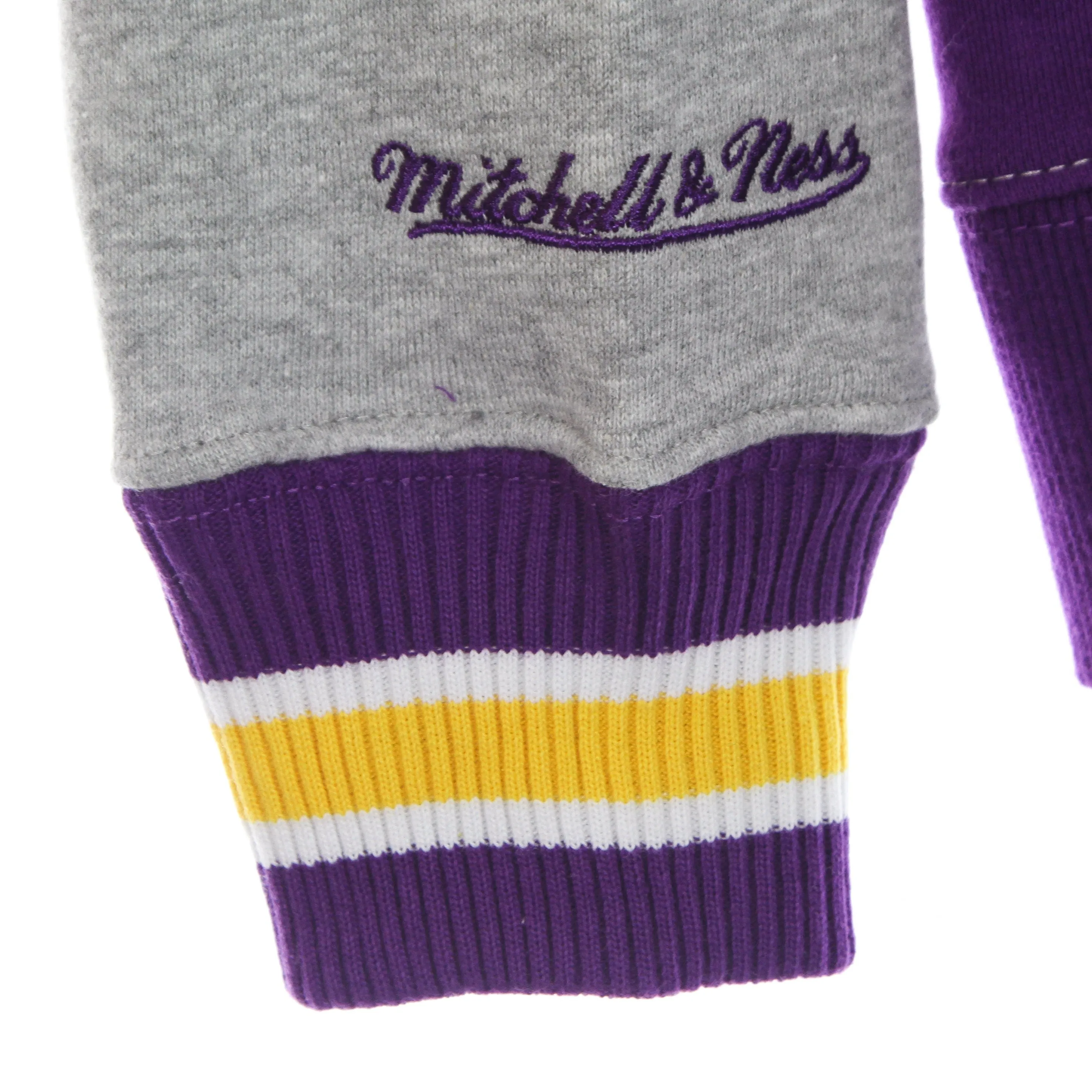 Felpa Cappuccio Uomo Ncaa Pinnacle Heavyweight Fleece Hoodie Loutig Purple/yellow