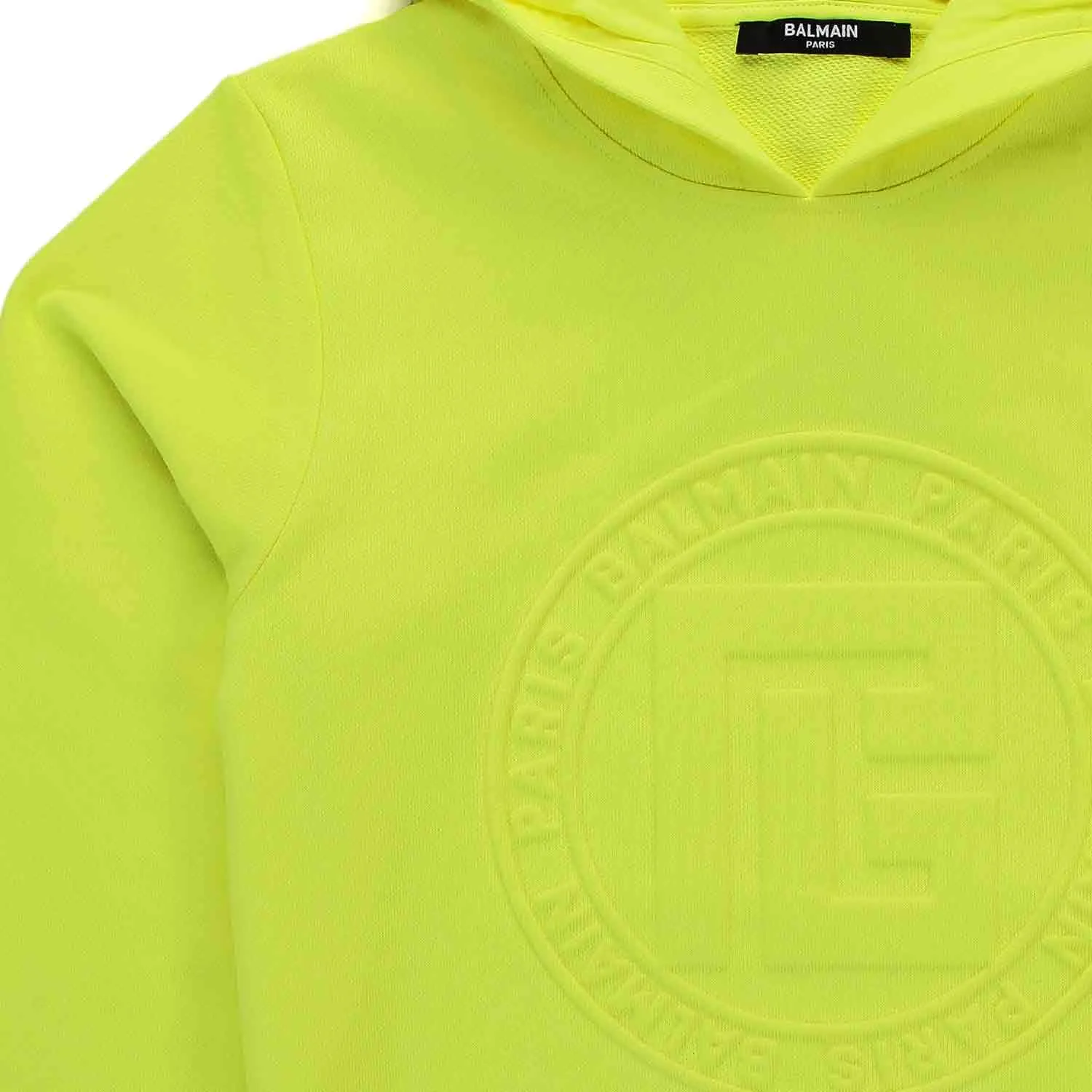 Felpa Giallo Fluo Con Logo Bambina E Teenager