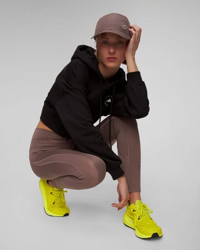 Felpa nera da donna Adidas by Stella McCartney ASMC Crop Hoodie