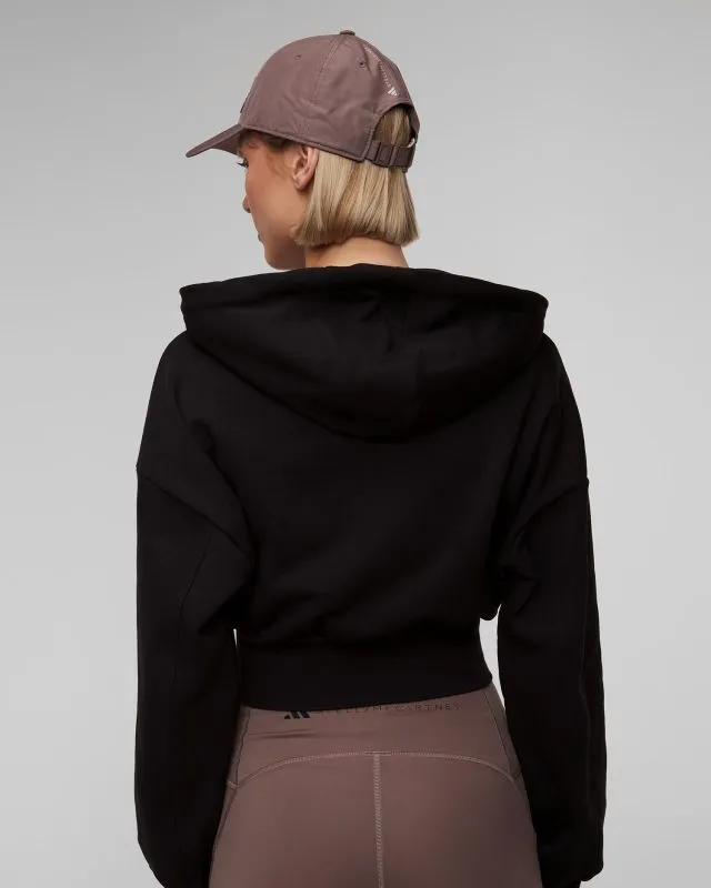 Felpa nera da donna Adidas by Stella McCartney ASMC Crop Hoodie
