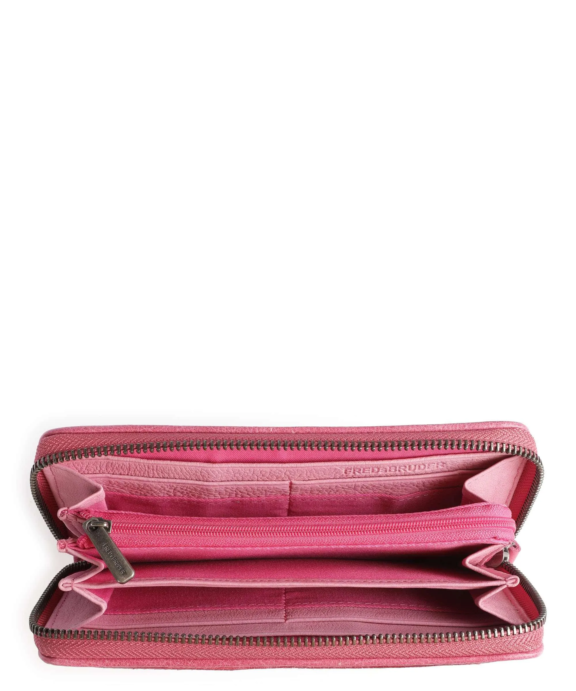  FredsBruder Riffel Big Total Portafoglio pelle di vacchetta grana pink  