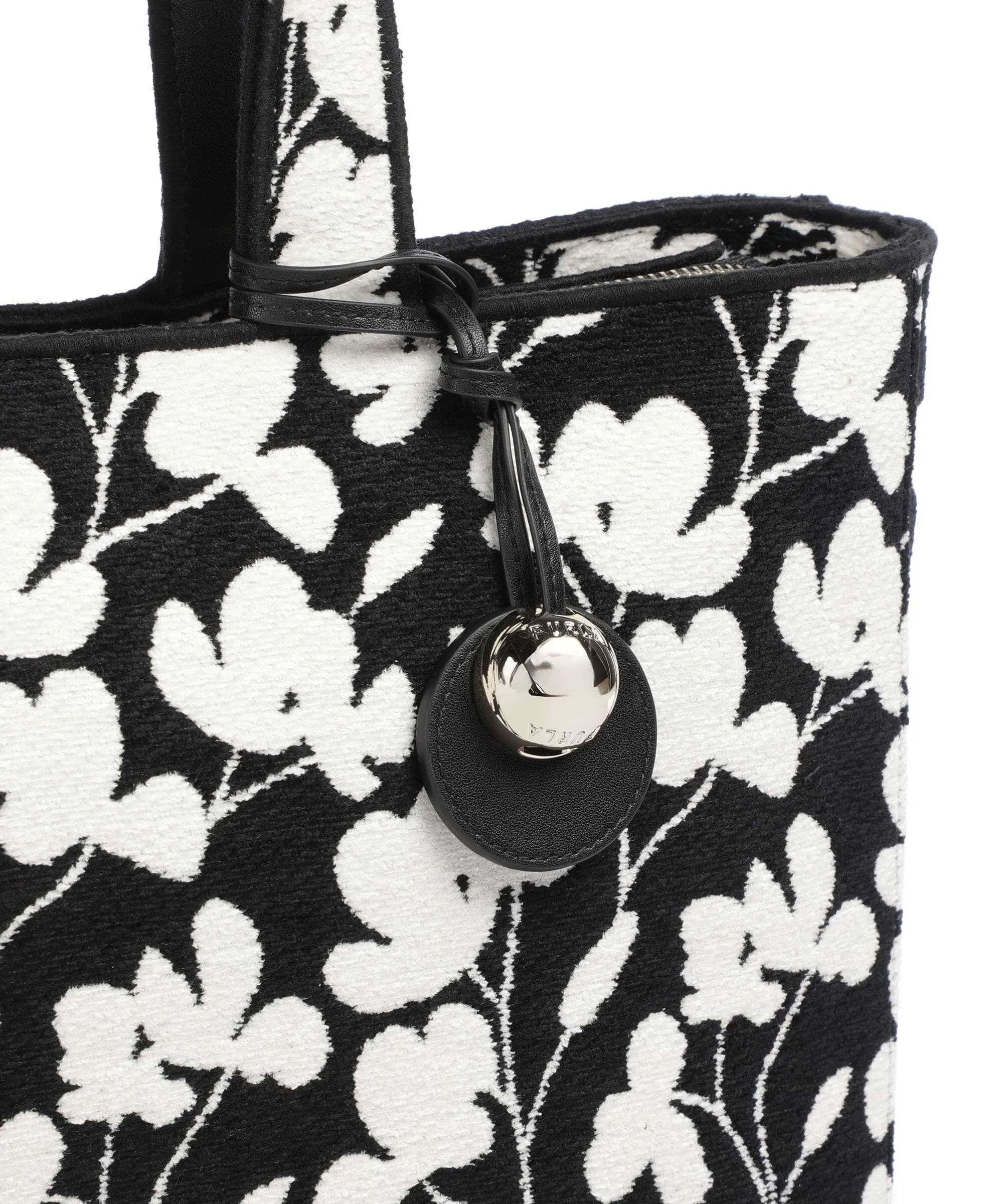  Furla Alissa L Borsa a mano tissu nero/bianco  