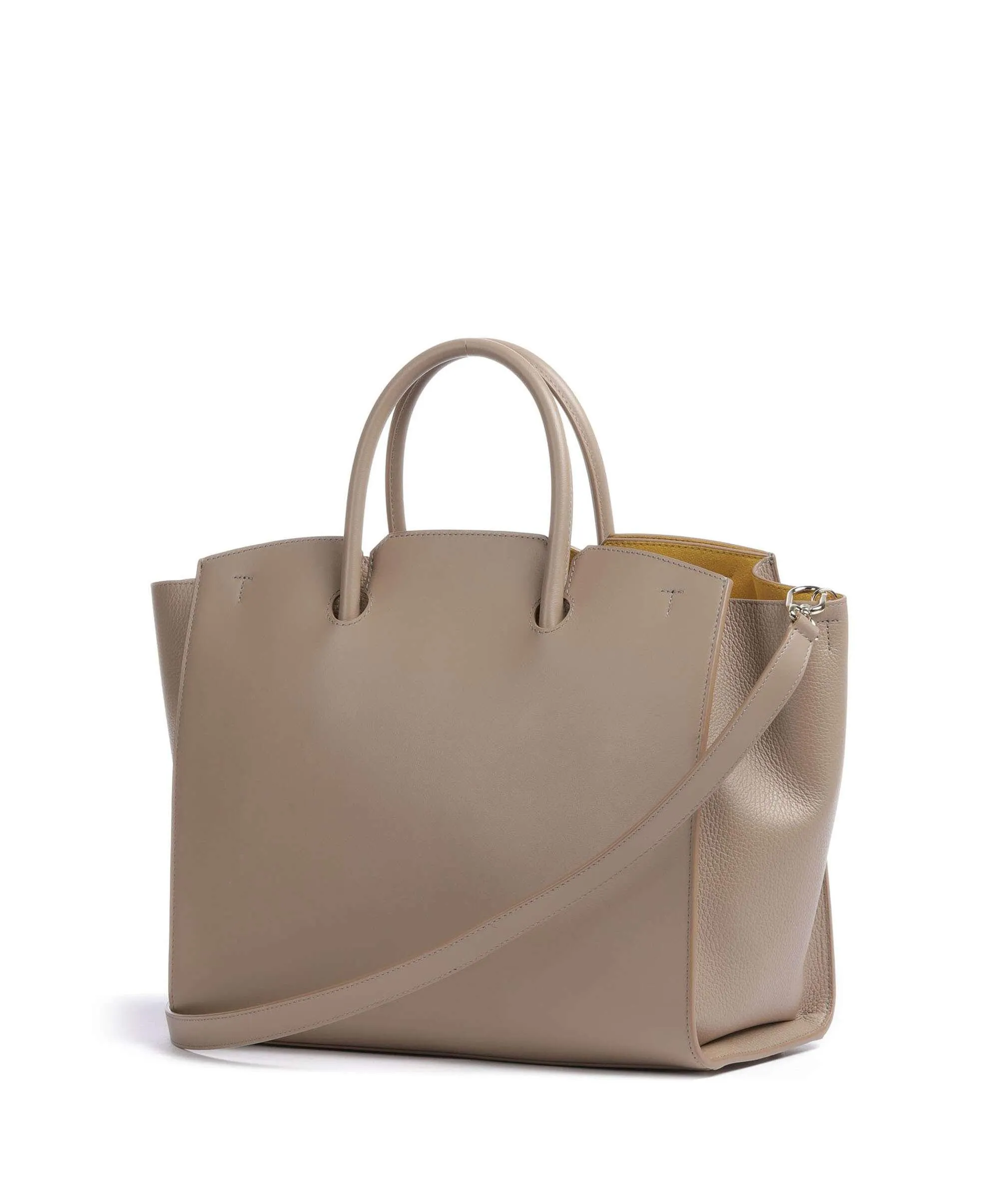  Furla Genesi L Borsa a mano pelle di vitello finemente grana taupe  
