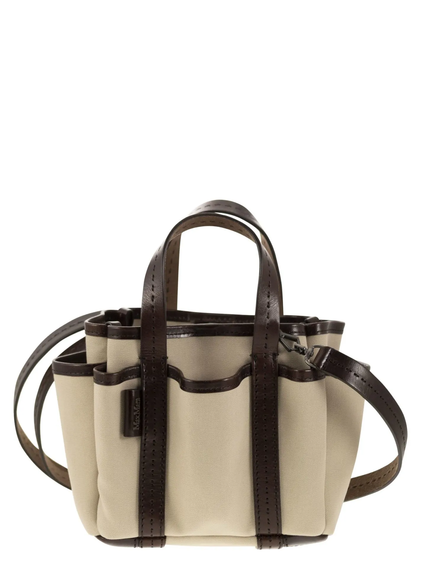 GARDENCA BASXS – Giardiniera Mini canvas and leather tote bag