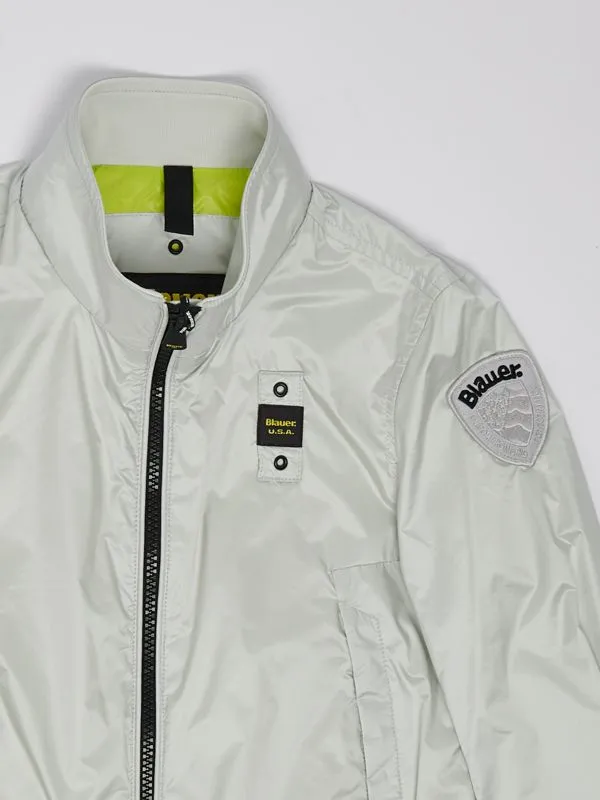 Giubbotto bambino Blauer in nylon Avorio
