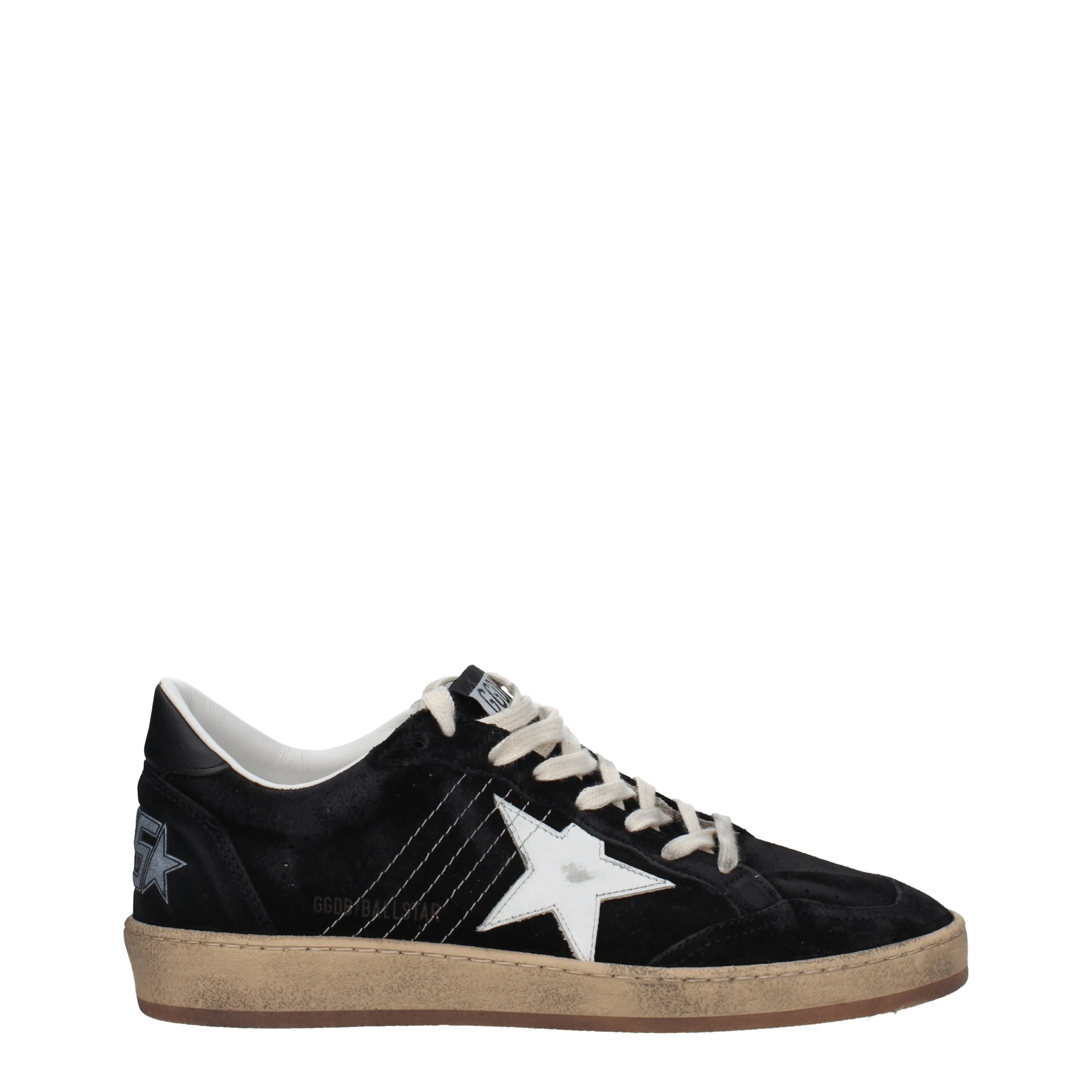 Golden Goose Sneakers Ball star Donna Camoscio Nero/Bianco