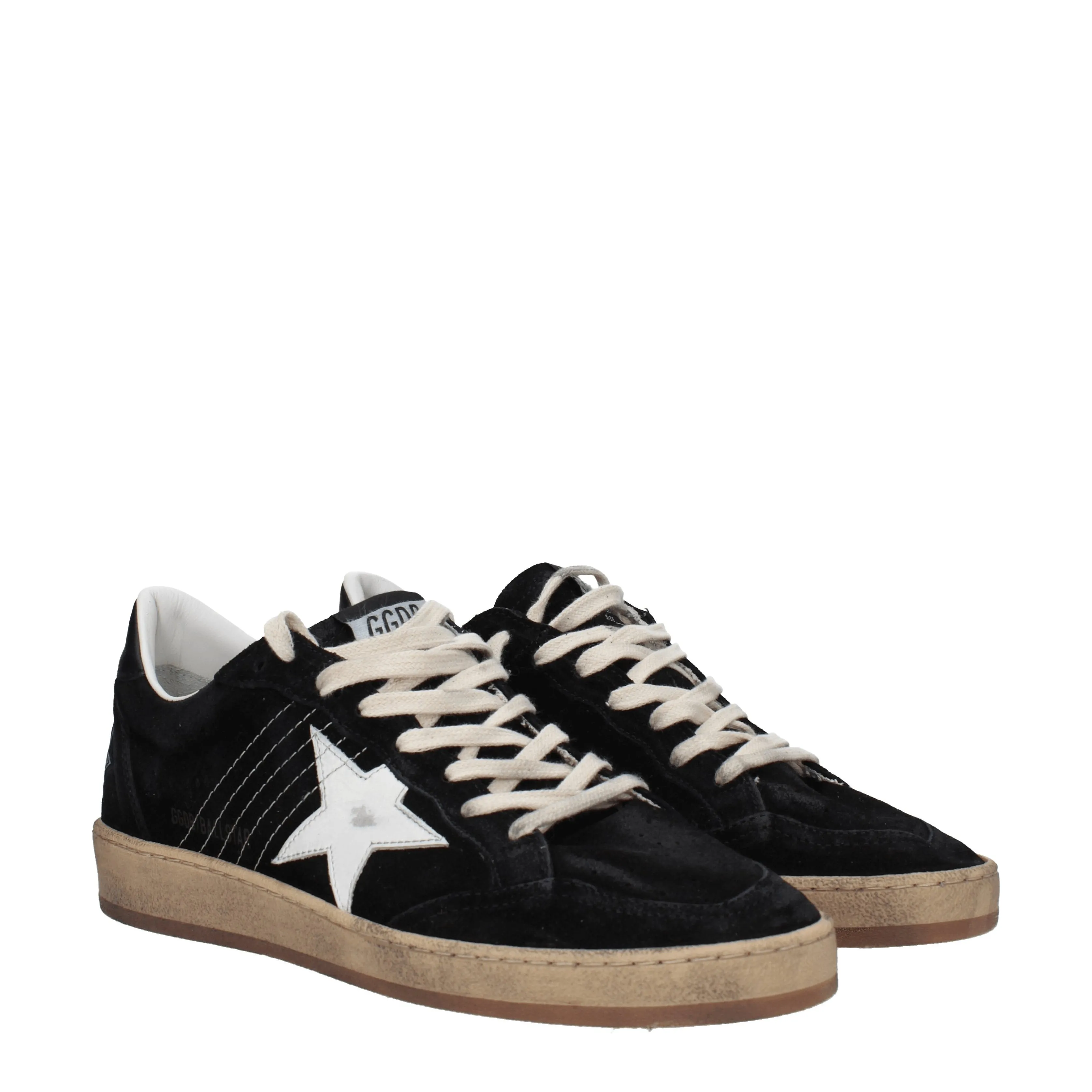 Golden Goose Sneakers Ball star Donna Camoscio Nero/Bianco