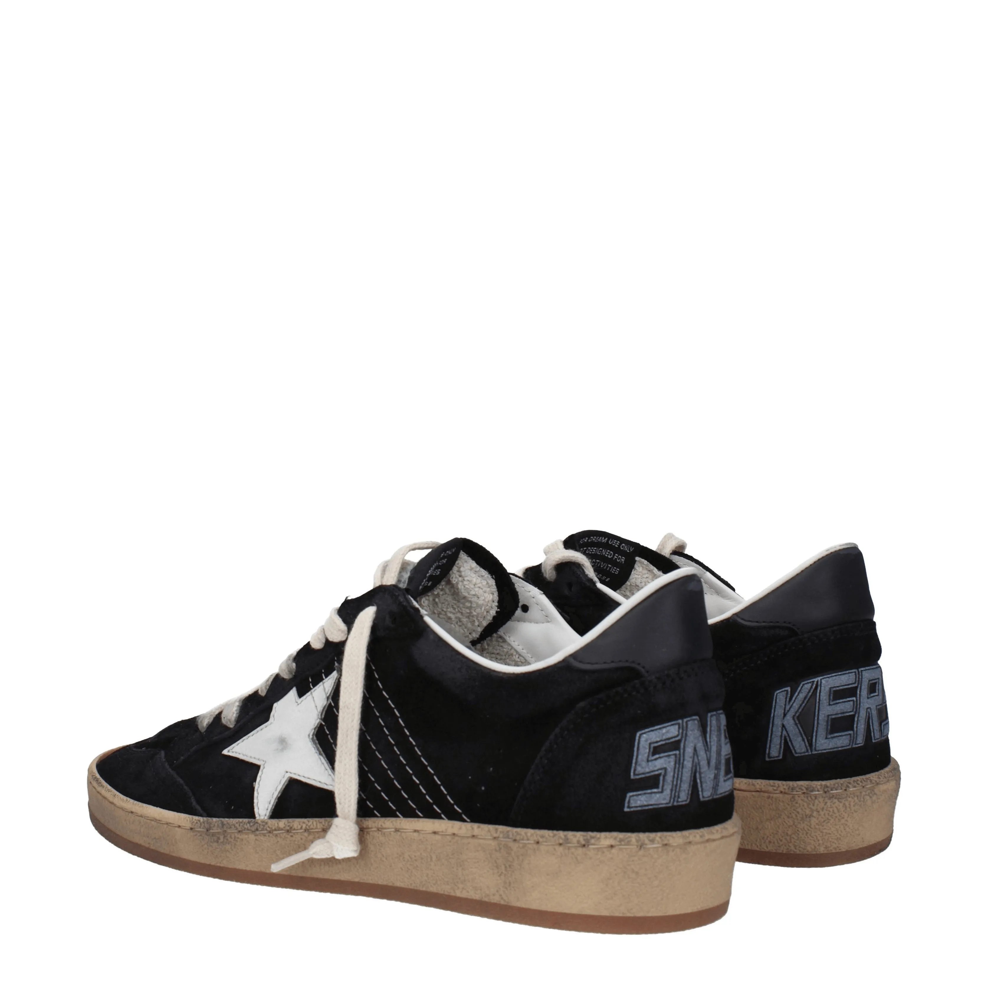 Golden Goose Sneakers Ball star Donna Camoscio Nero/Bianco