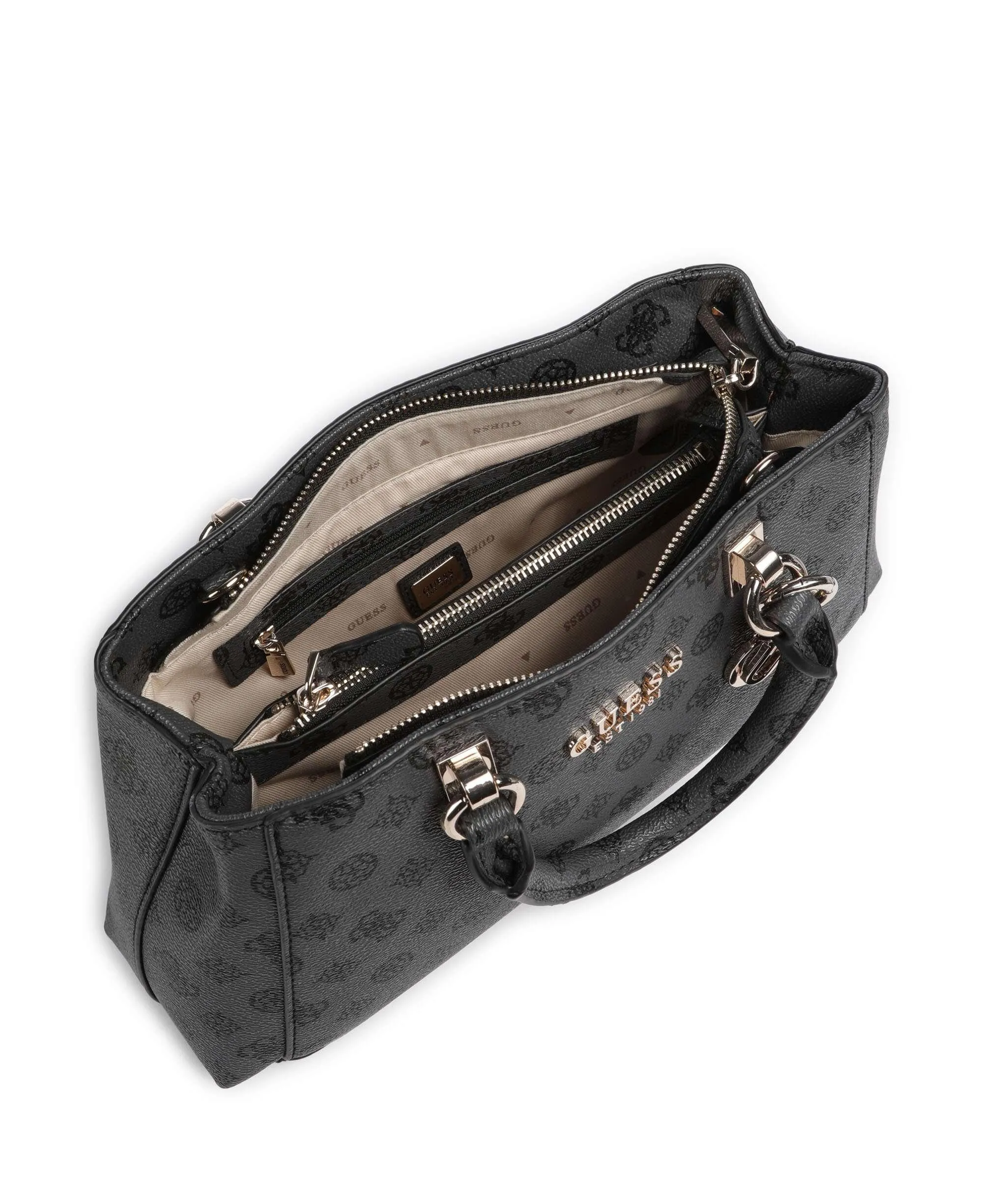  Guess Evelune Borsa a mano pelle sintetica antracite  