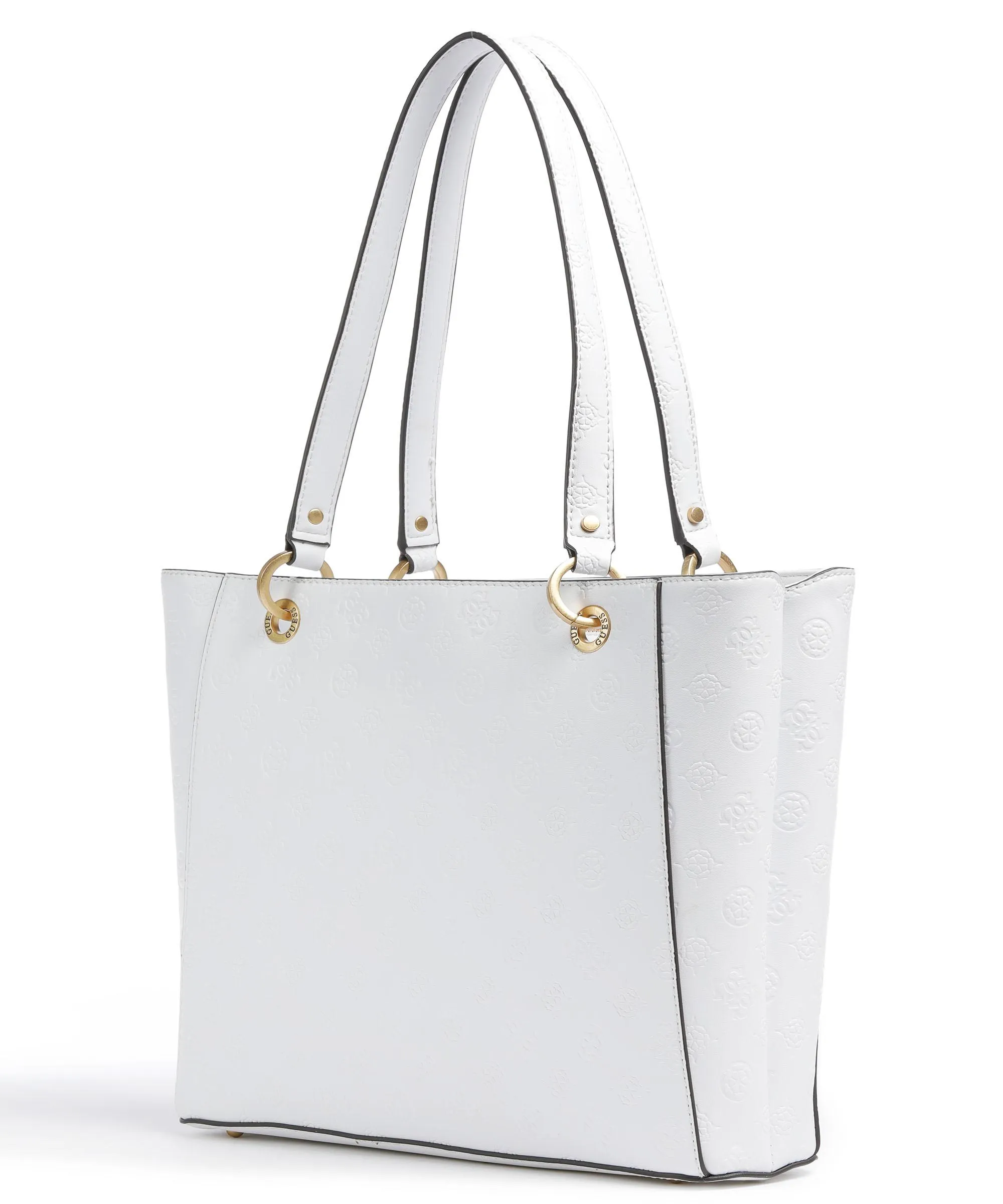  Guess Geva Borsa shopper pelle sintetica bianco  