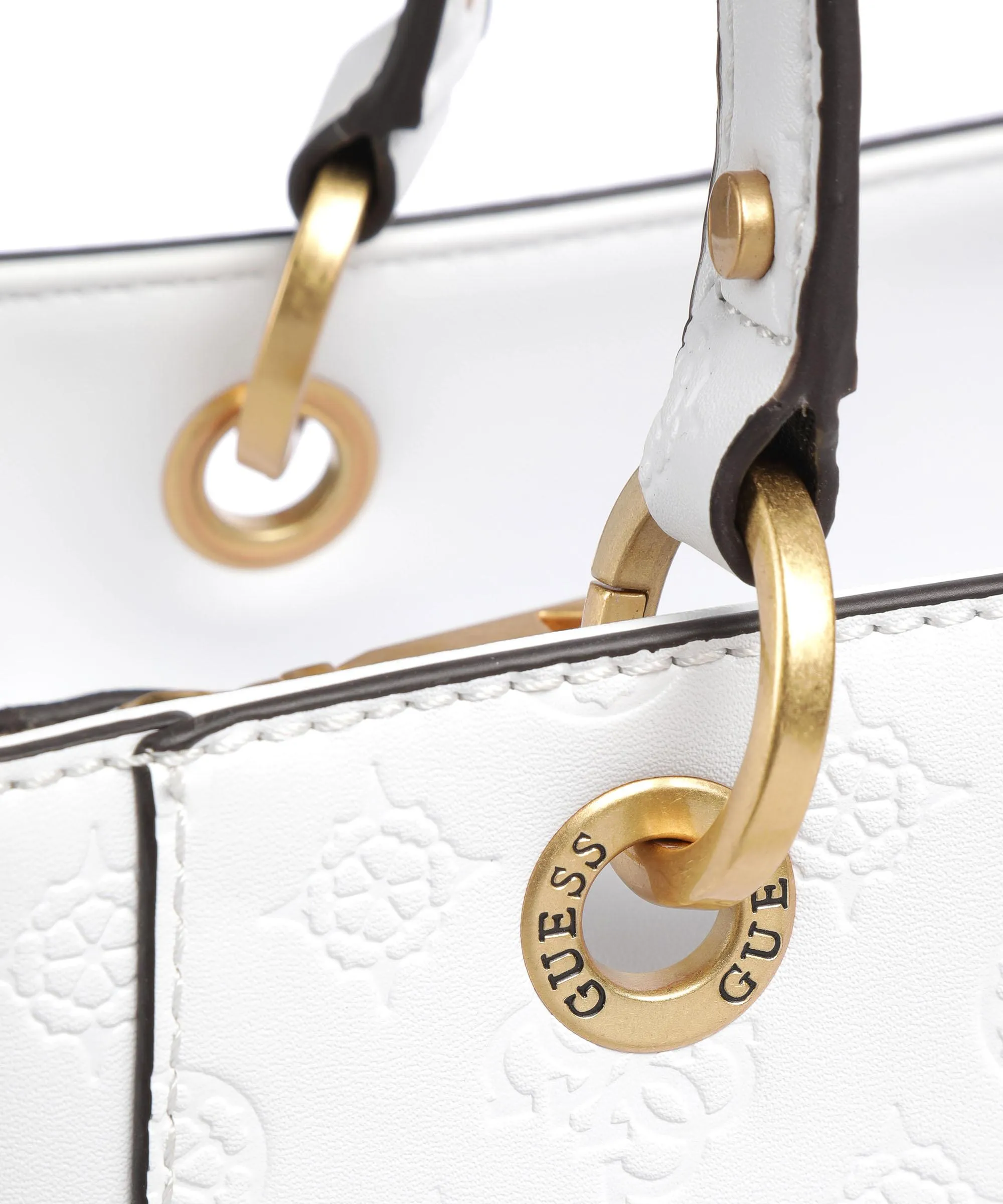  Guess Geva Borsa shopper pelle sintetica bianco  