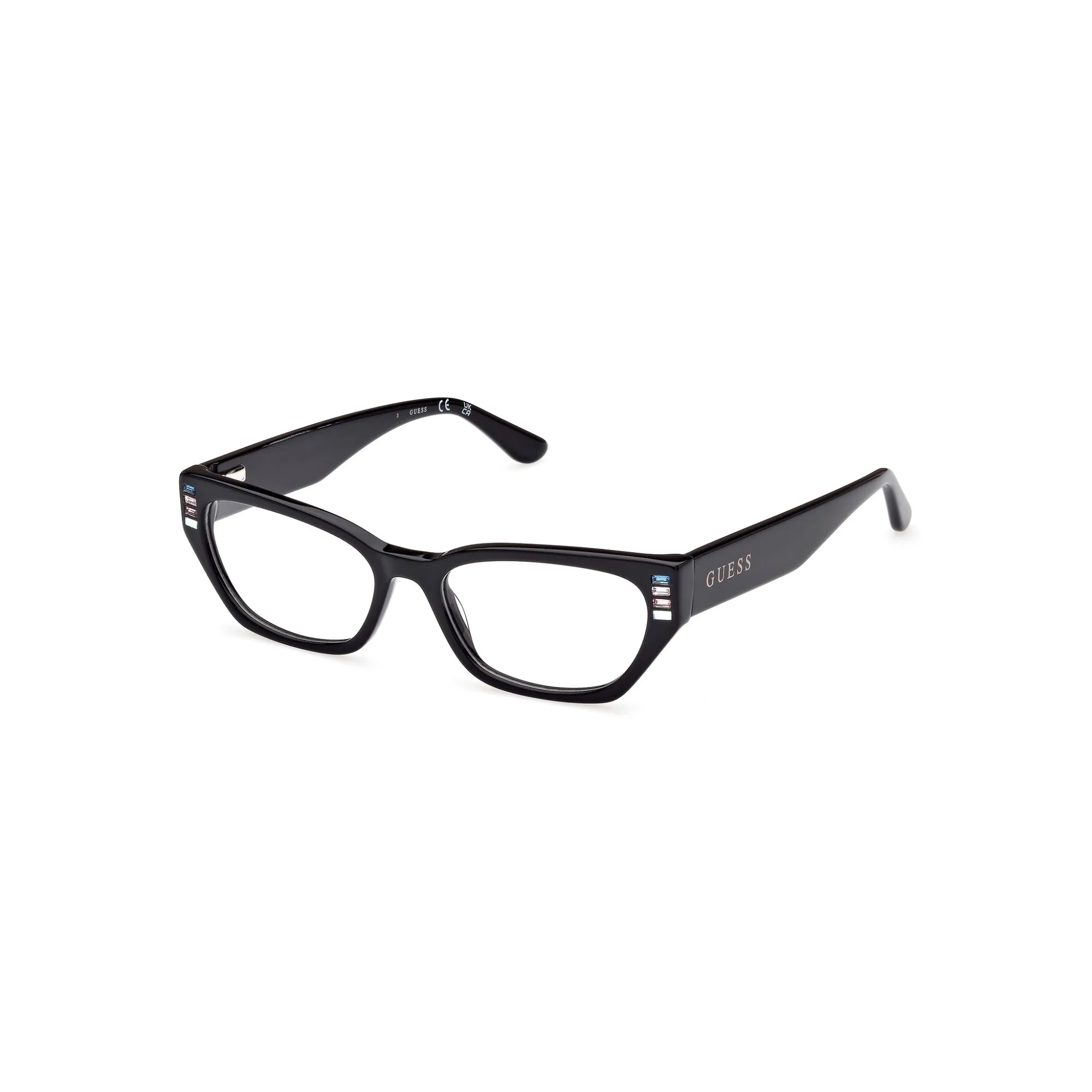   Guess GU 2967 - 001 Nero Lucido | Occhiale Da Vista Donna 