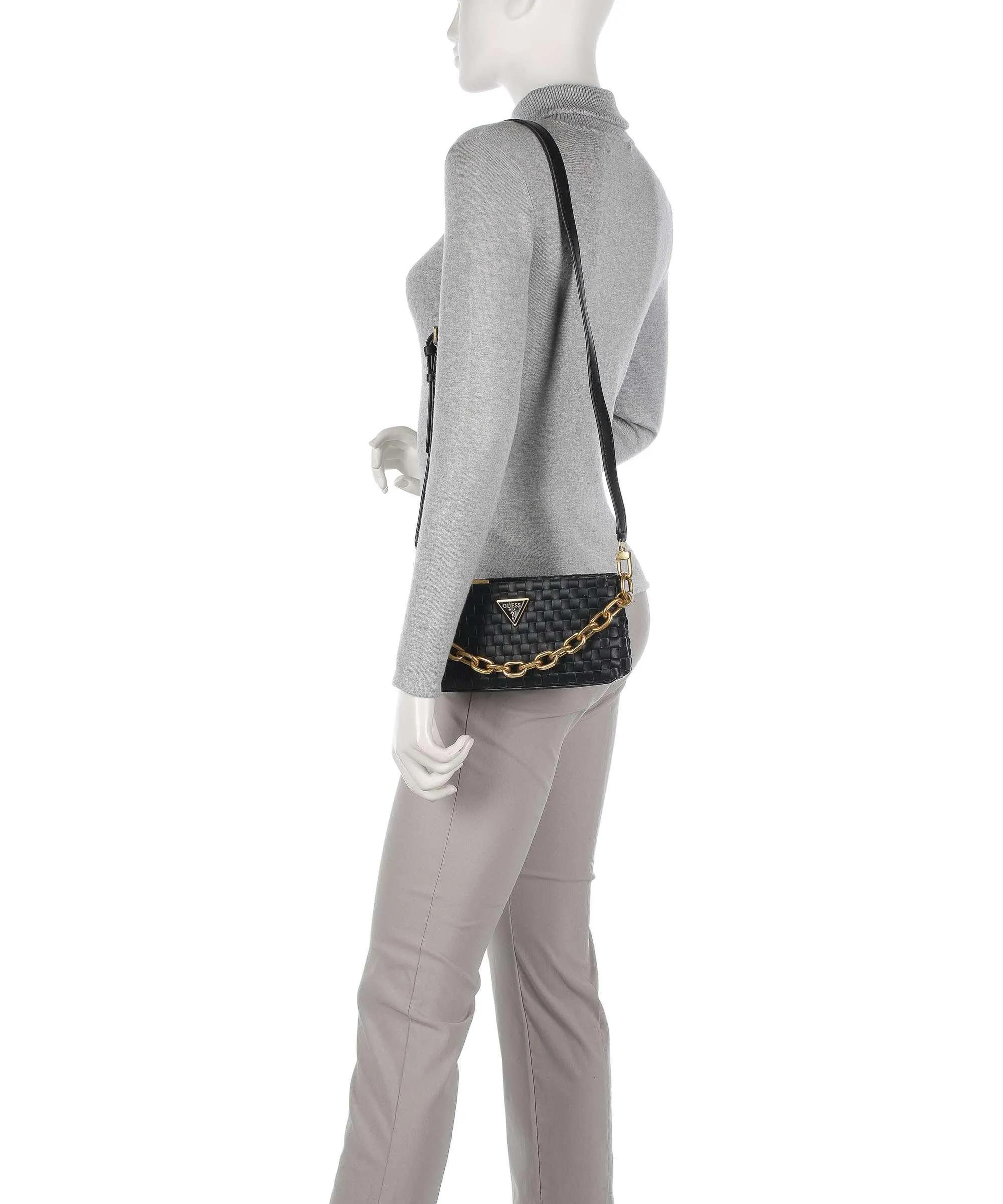  Guess Lisbet Borsa a spalla pelle sintetica nero  
