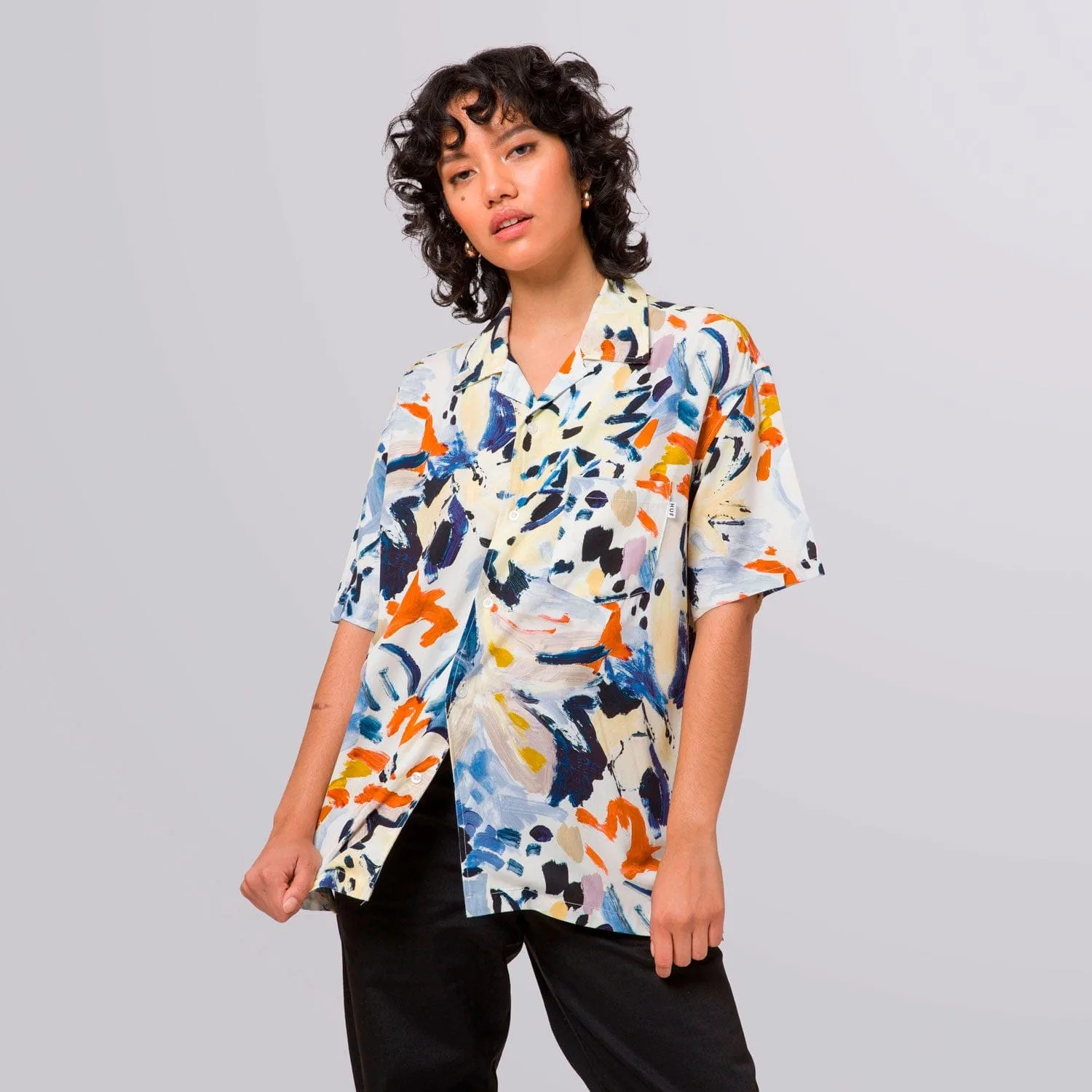 HAVOC S/S WOVEN TOP - OFF WHITE