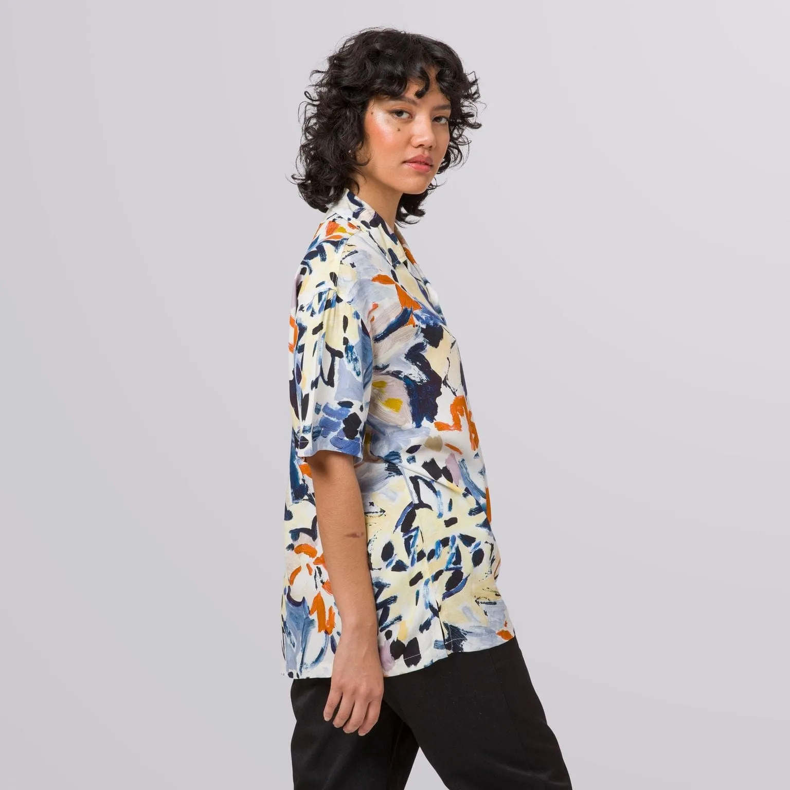 HAVOC S/S WOVEN TOP - OFF WHITE