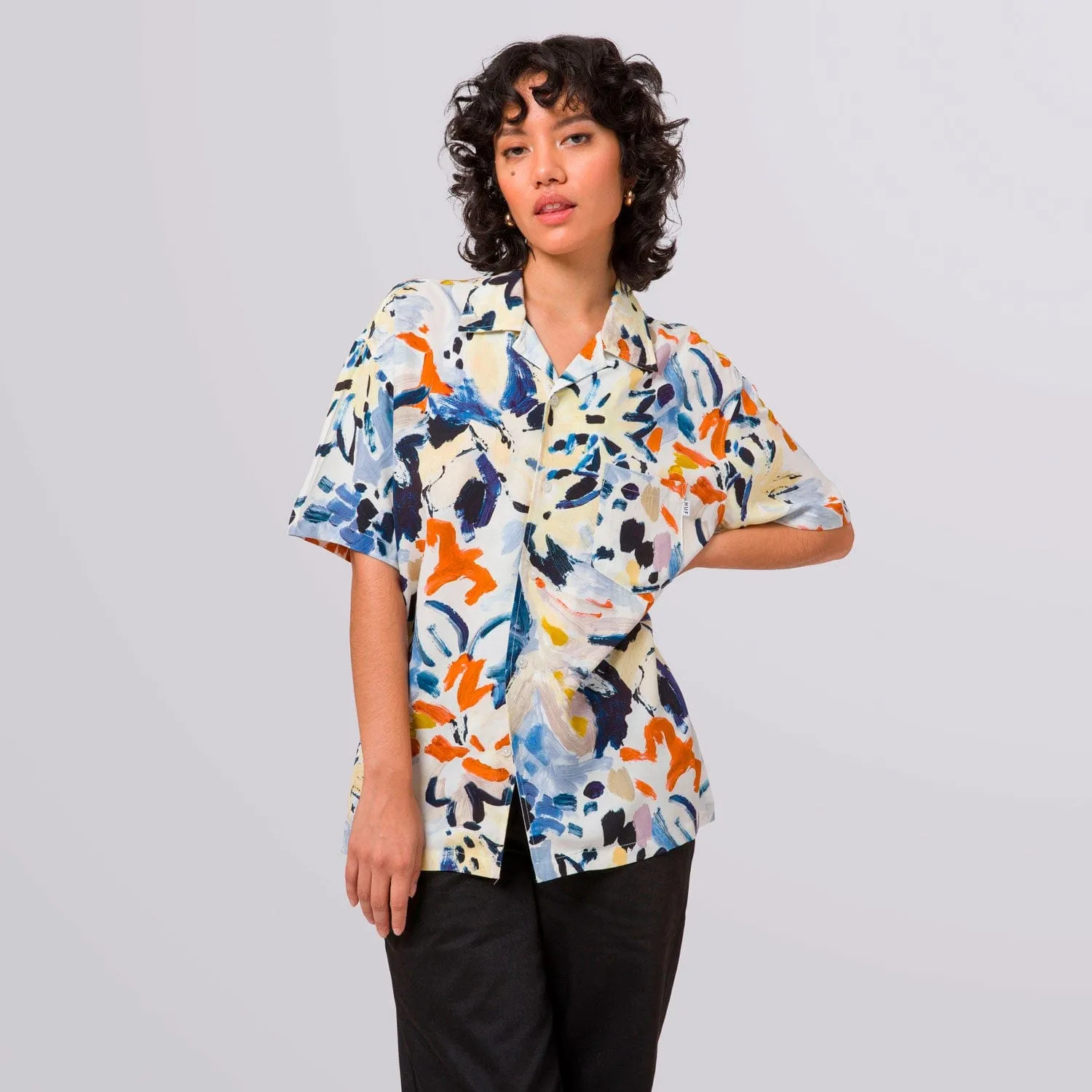 HAVOC S/S WOVEN TOP - OFF WHITE
