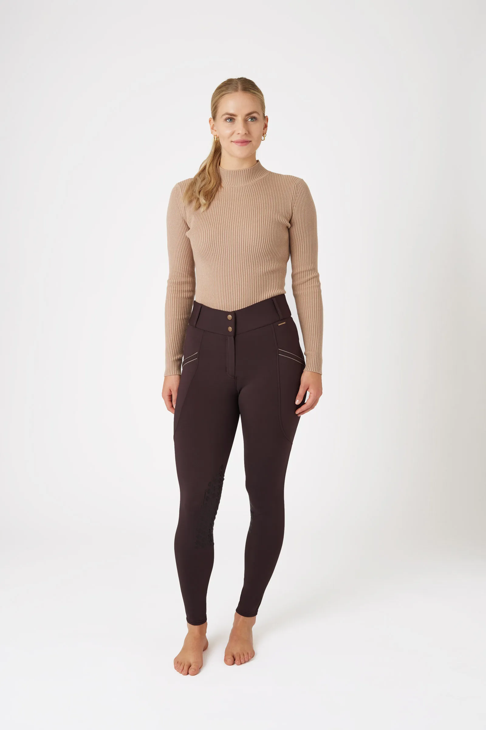 Horze Noelle Pantaloni da equitazione per donna con grip al ginocchio