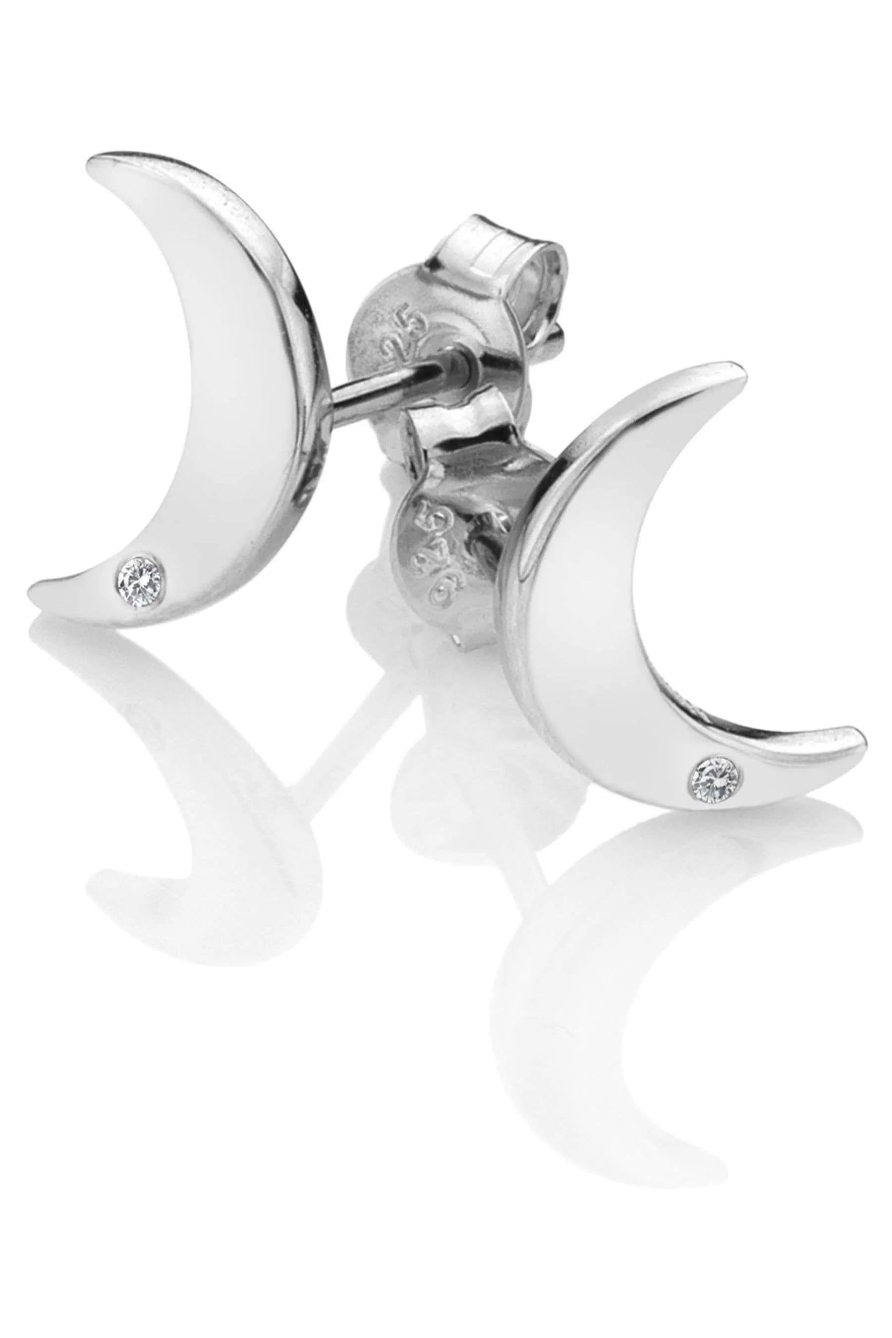 Hot Diamonds Argento - Orecchini a mezzaluna con rombi