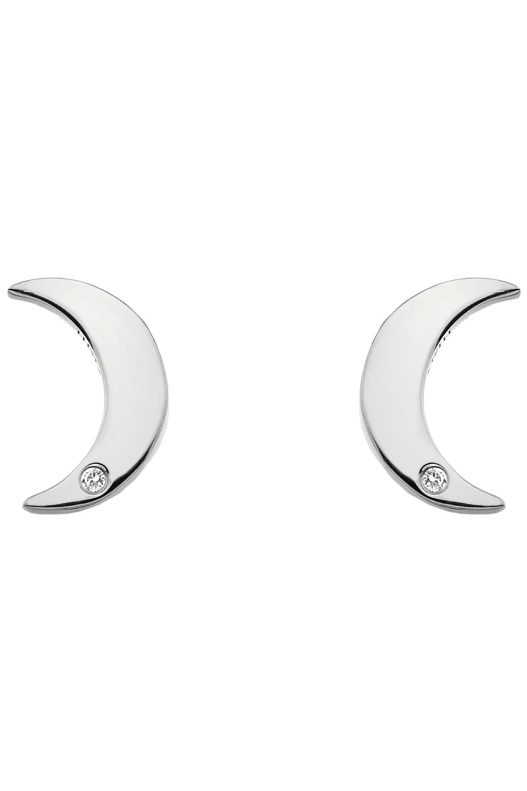 Hot Diamonds Argento - Orecchini a mezzaluna con rombi