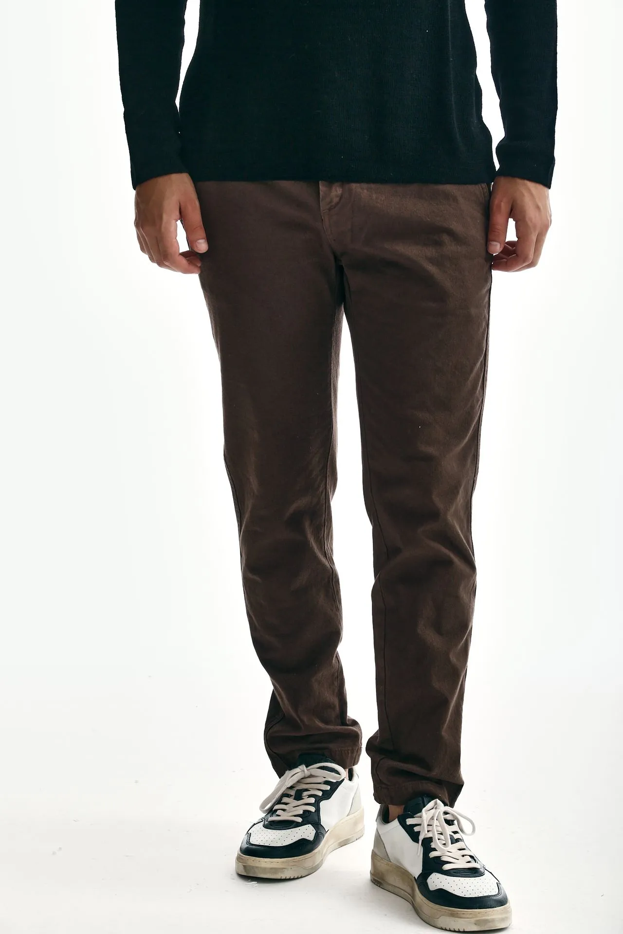 Jeans PRINCE DENIM in cotone marrone 