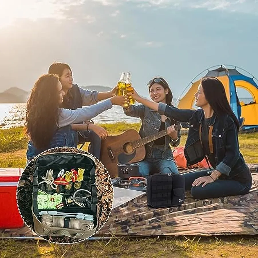 Jikiaci Custodia da campeggio, Borsa da pesca, borsa da picnic, Borsa tote pieghevole per tattiche, borsa da campeggio essenzial