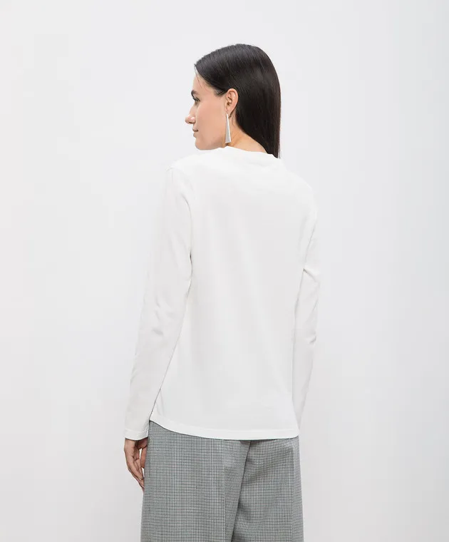 Jil Sander Manica lunga bianca con stampa logo J40GC0117J20103